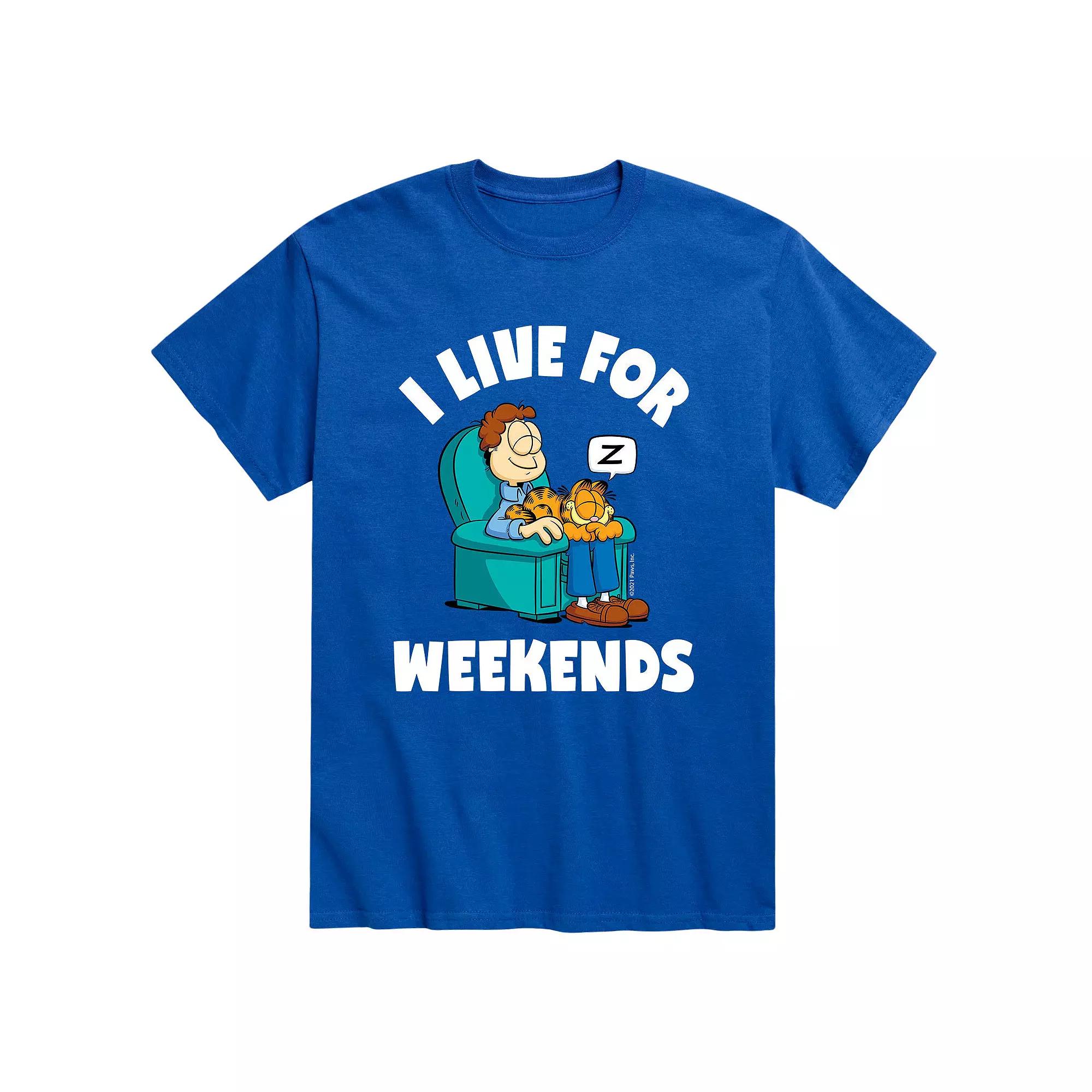Men's Garfield Live For Weekends Tee,  Product Image