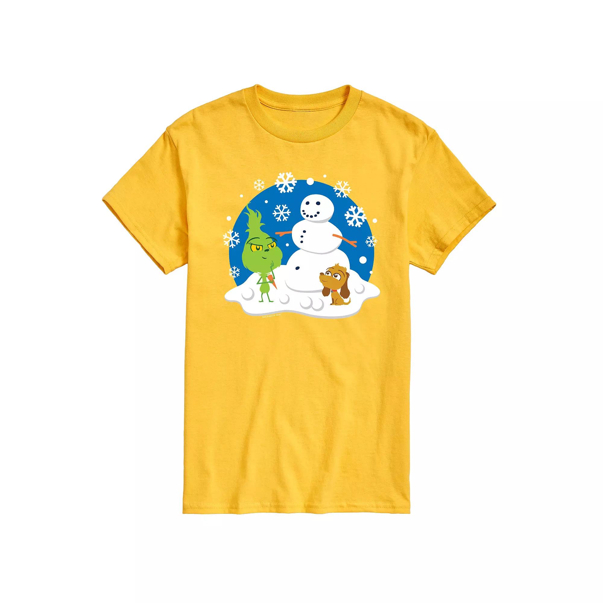 Big & Tall Dr. Seuss The Grinch Building Snowman Graphic Tee, Men's,  Product Image