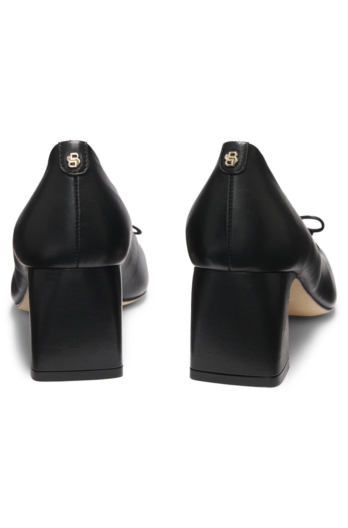 Heeled pumps in nappa leather with Double B monogram Product Image
