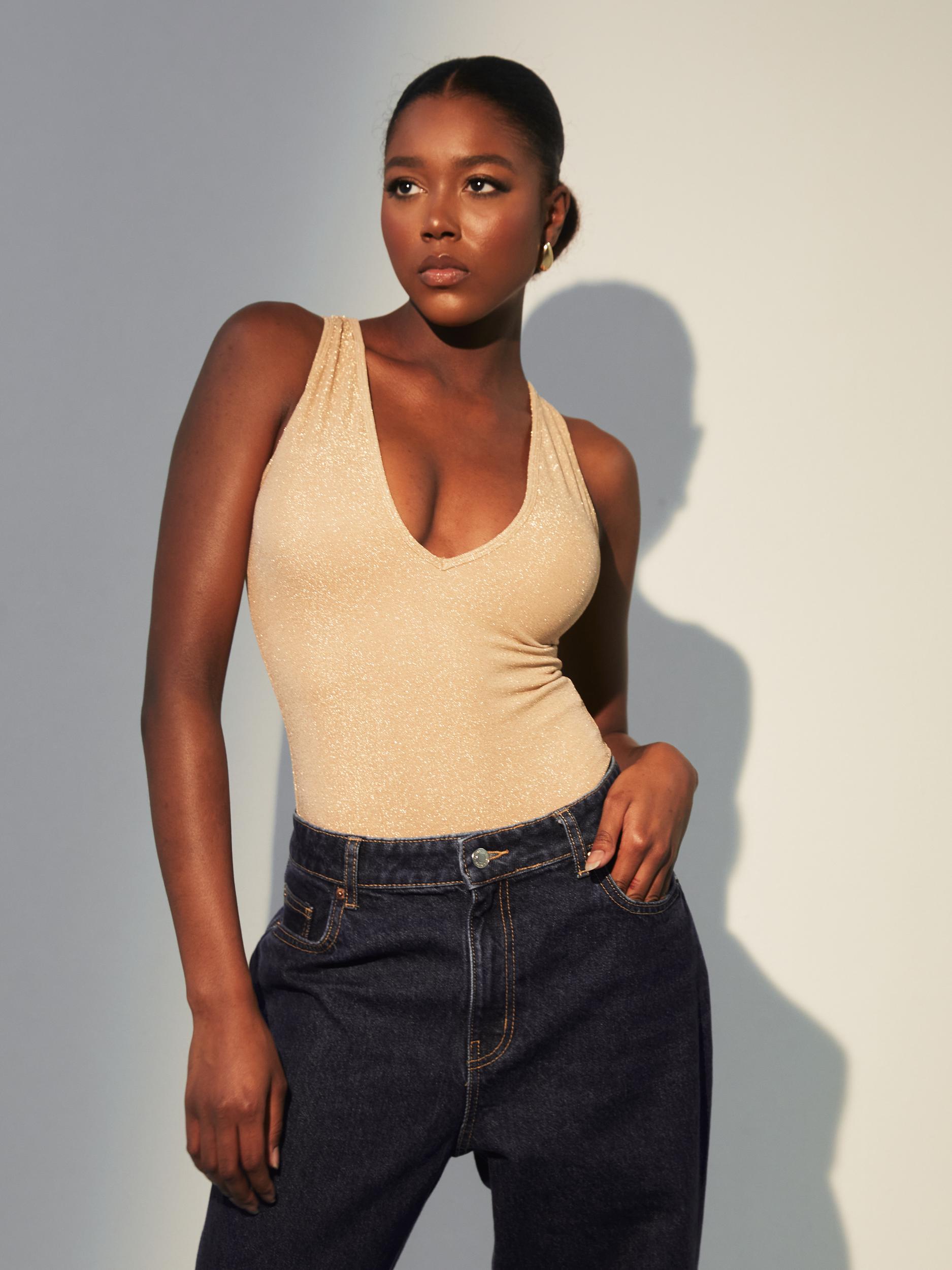 Shimmer Deep V Bramisuit Product Image