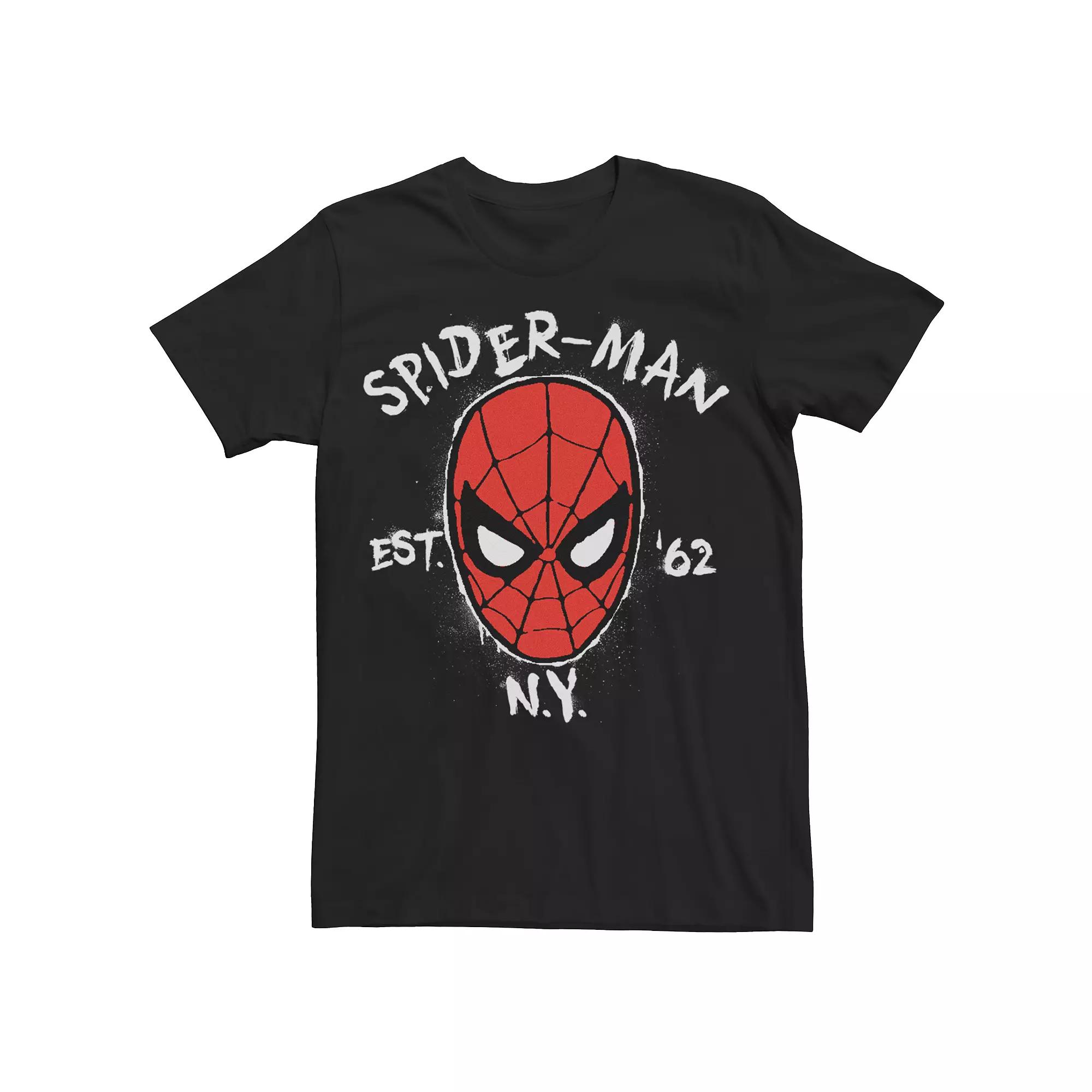 Men's Marvel Comics Retro Spider-Man Sixty Two Tee, Size: Medium, Black Product Image