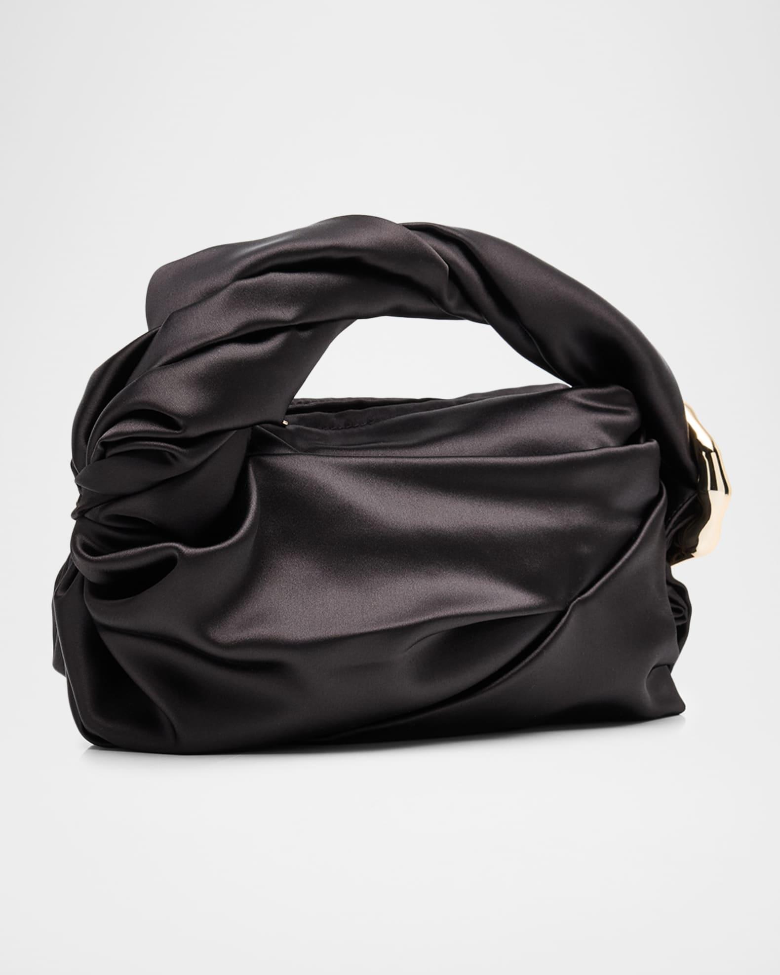 Belle Ruched Satin Top-Handle Bag Product Image