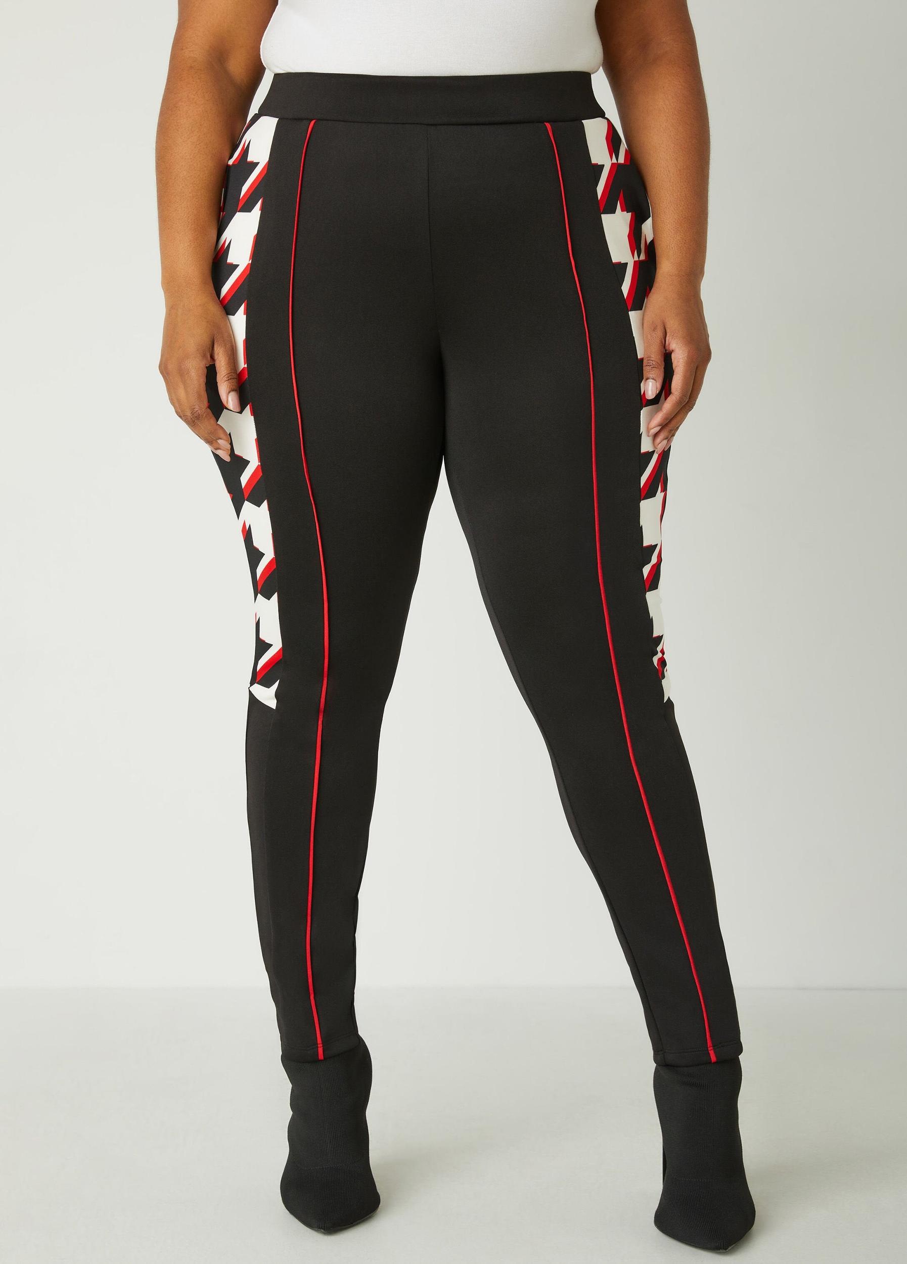 Houndstooth Paneled Leggings Product Image