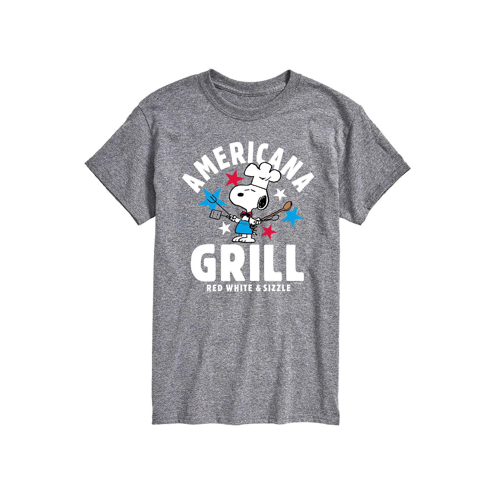 Men's Peanuts Americana Grill Tee,  Product Image