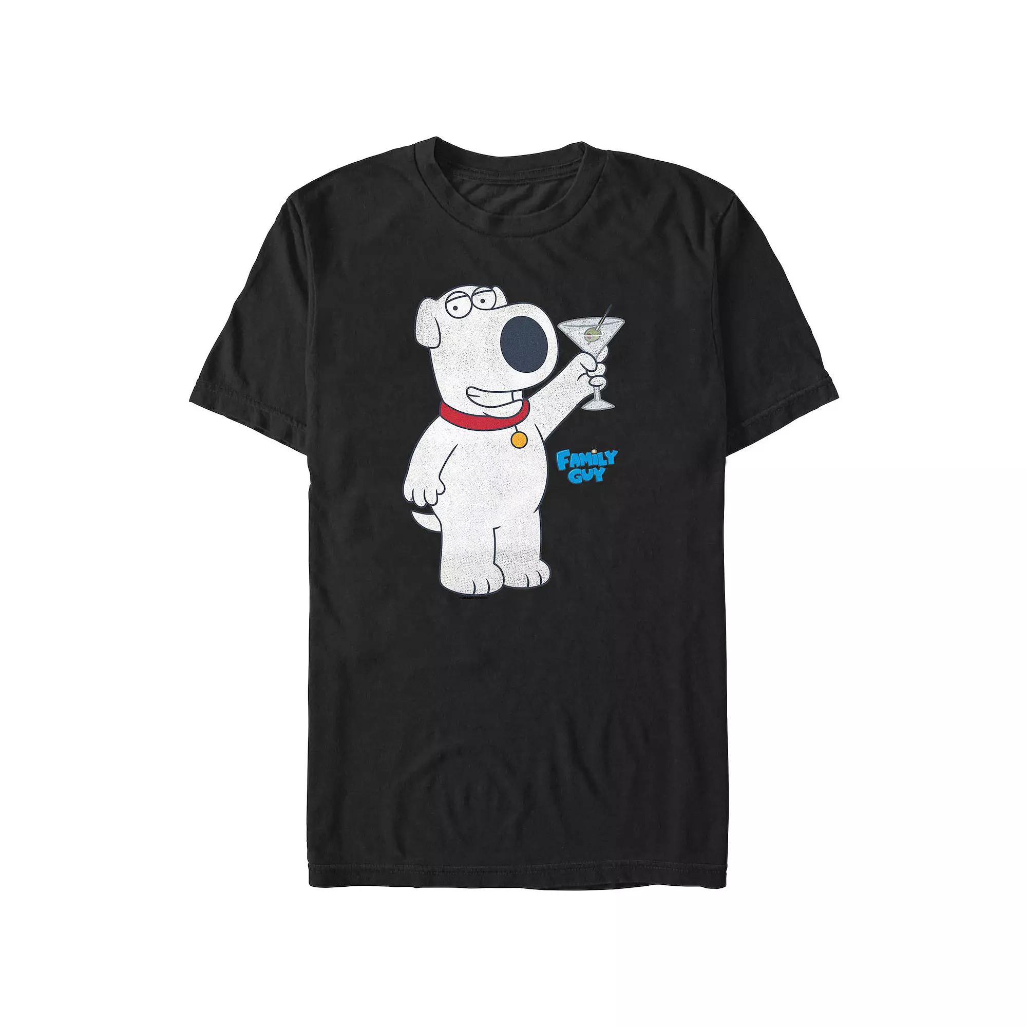 Big & Tall Family Guy Brian Having A Martini Graphic Tee, Men's,  Product Image