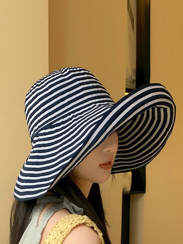 Split-Joint Striped Sun Hat Product Image
