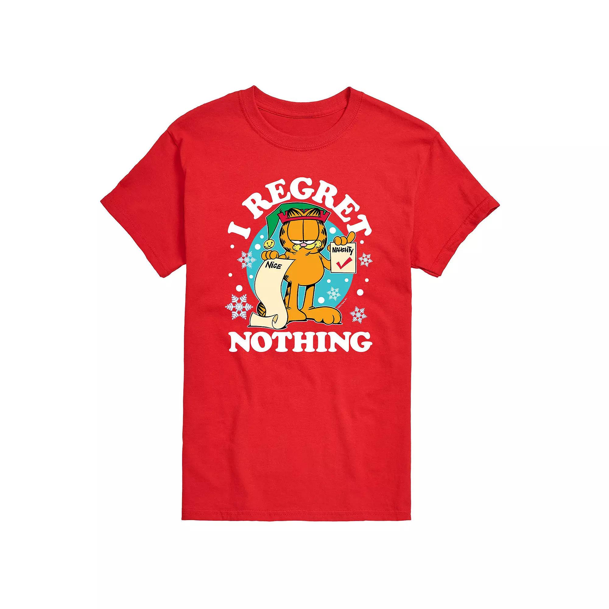 Men's Garfield Naughty List I Regret Nothing Graphic Tee,  Product Image