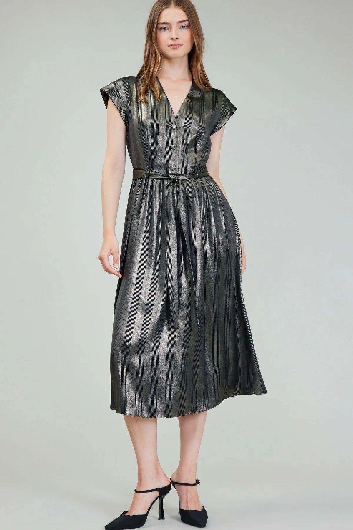 Midi Dress with belt Product Image