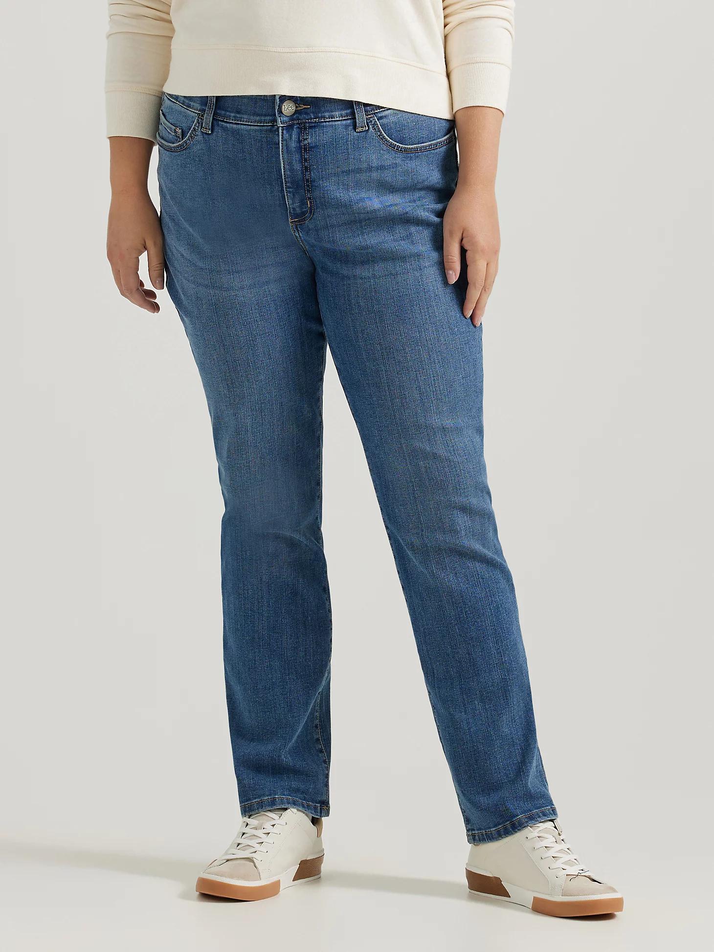 Women's Ultra Lux Comfort with Flex Motion Straight Jean (Plus) | Women's Jeans | Lee® Product Image