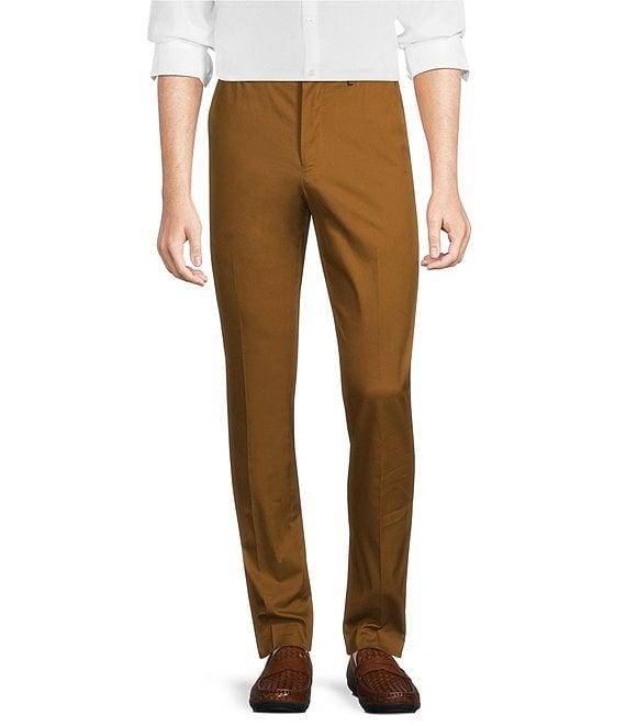 Murano Wardrobe Essentials Evan Extra Slim Fit Flat Front Tapered Leg Chino Dress Pants Product Image