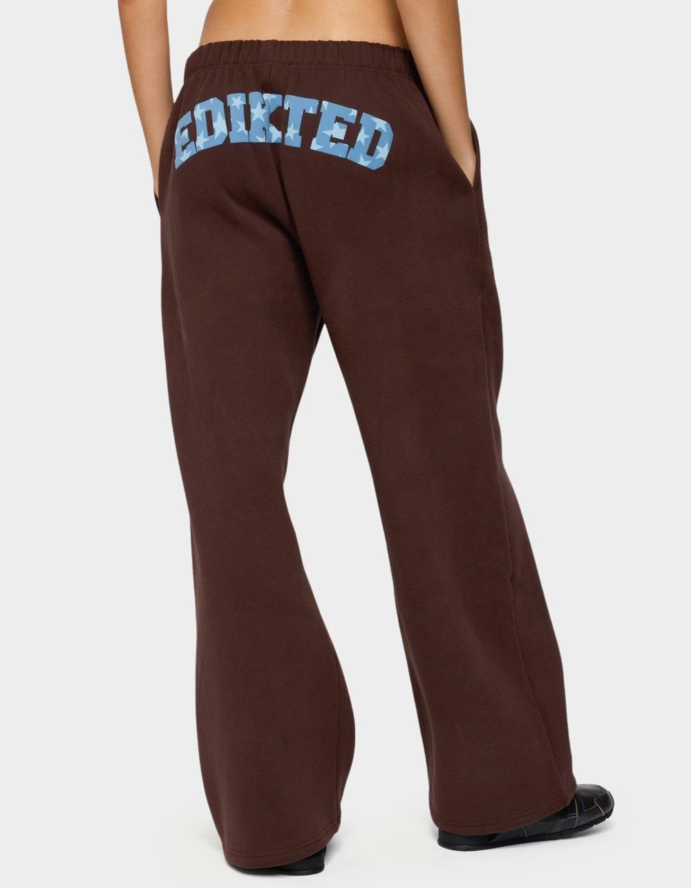 EDIKTED Really Edikted Sweatpants - BROWN Product Image