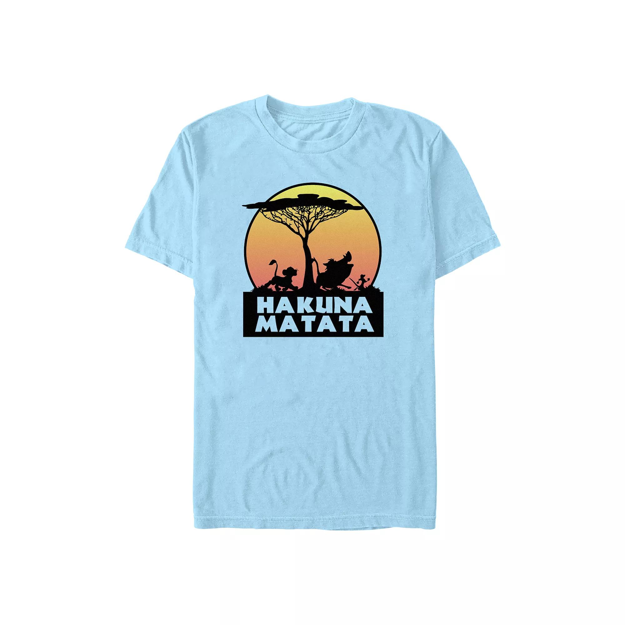 Disney's The Lion King Simba, Pumbaa & Timon Hakuna Matata Tree Men's Graphic Tee,  Product Image