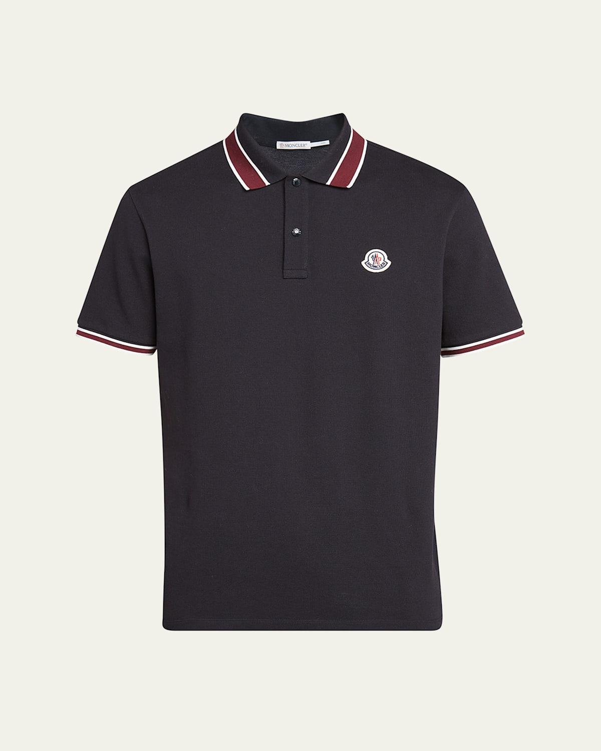 Men's Pique Stripe Polo Shirt Product Image