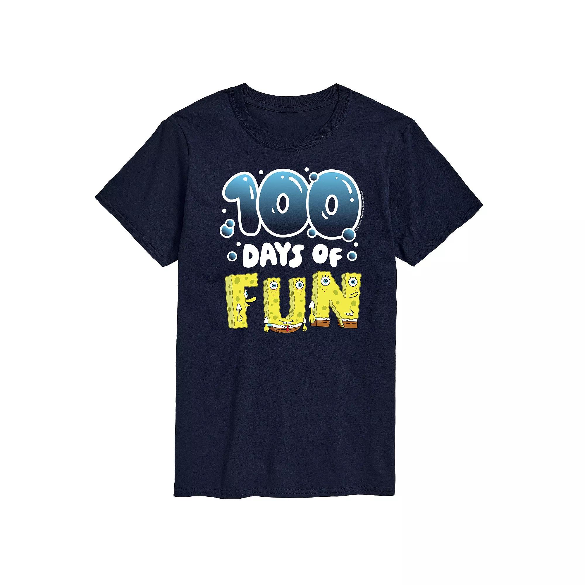 Men's SpongeBob SquarePants 100 Days Of Fun Graphic Tee,  Product Image
