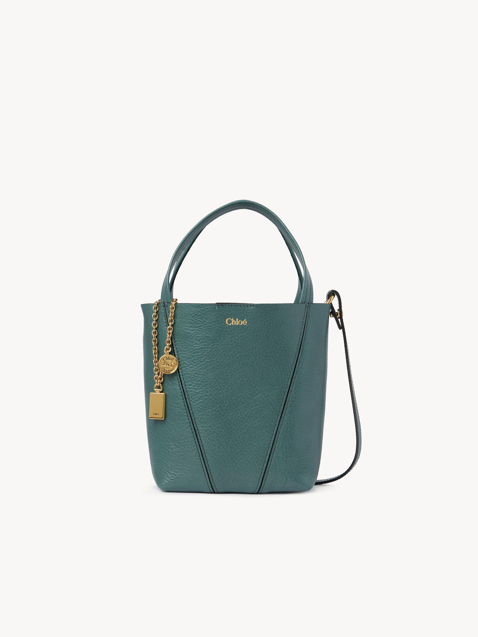Small Chloé Spin tote bag in grained leather Product Image