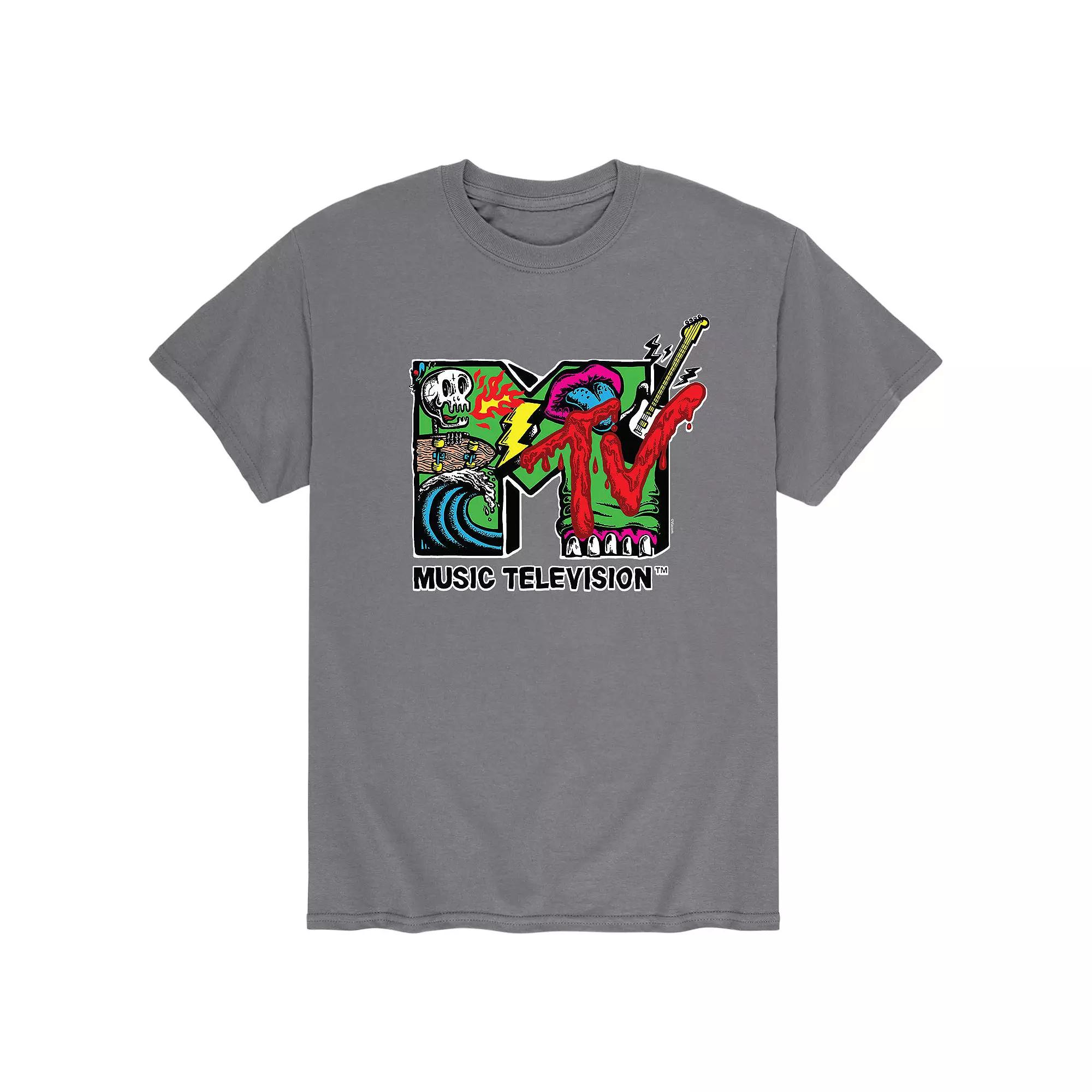 Men's MTV Skater Tee, Size: Large, Grey Product Image