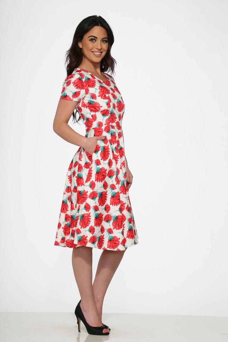 Bold Floral Swing Dress Product Image