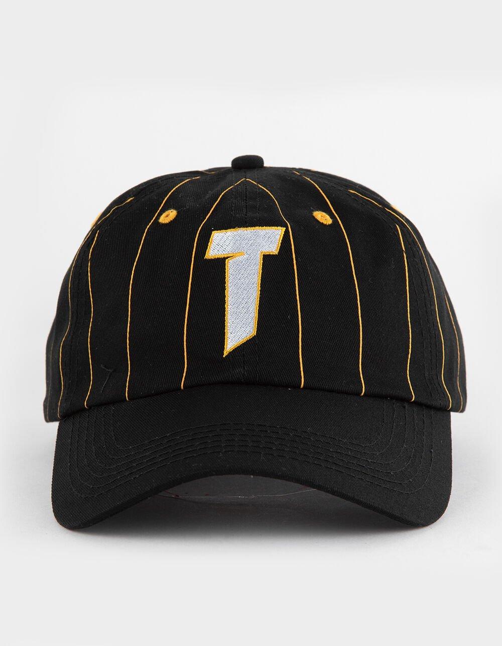 THRASHER Pinstripe T Snapback Hat - BLACK COMBO Product Image
