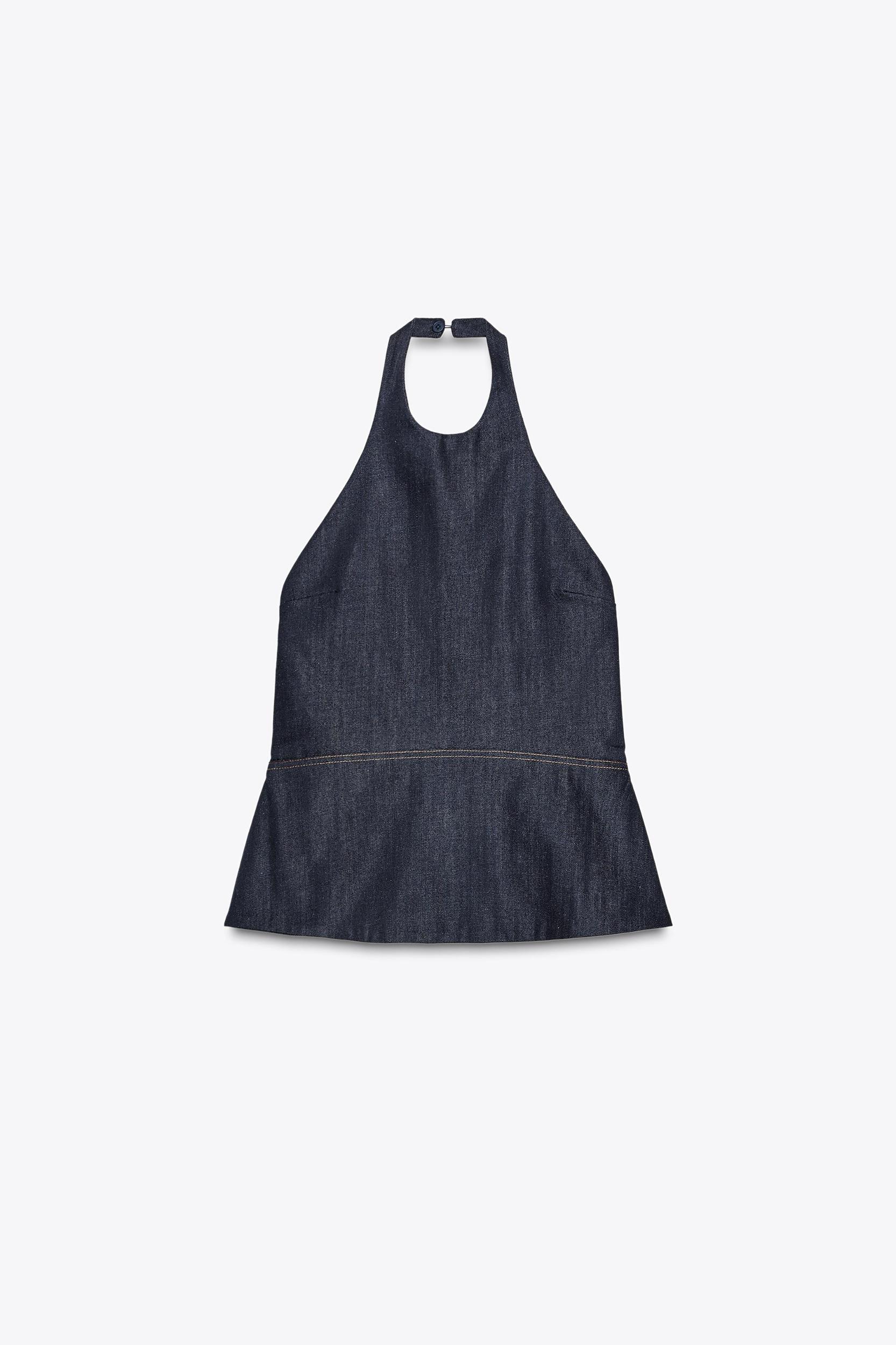 ZW COLLECTION DENIM HALTER TOP Product Image
