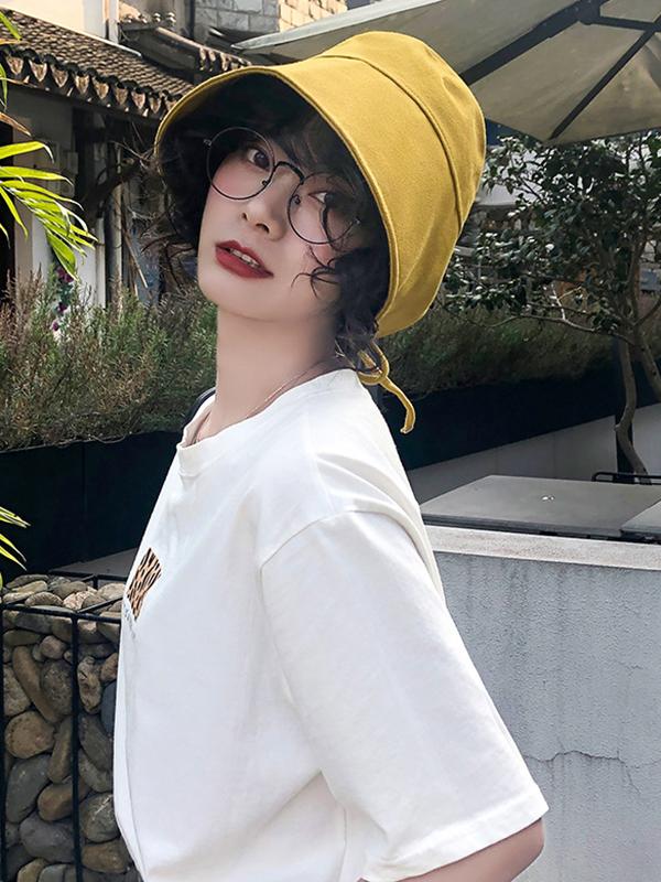 Going Out Solid Color Sun Protection Fisherman Hat Product Image