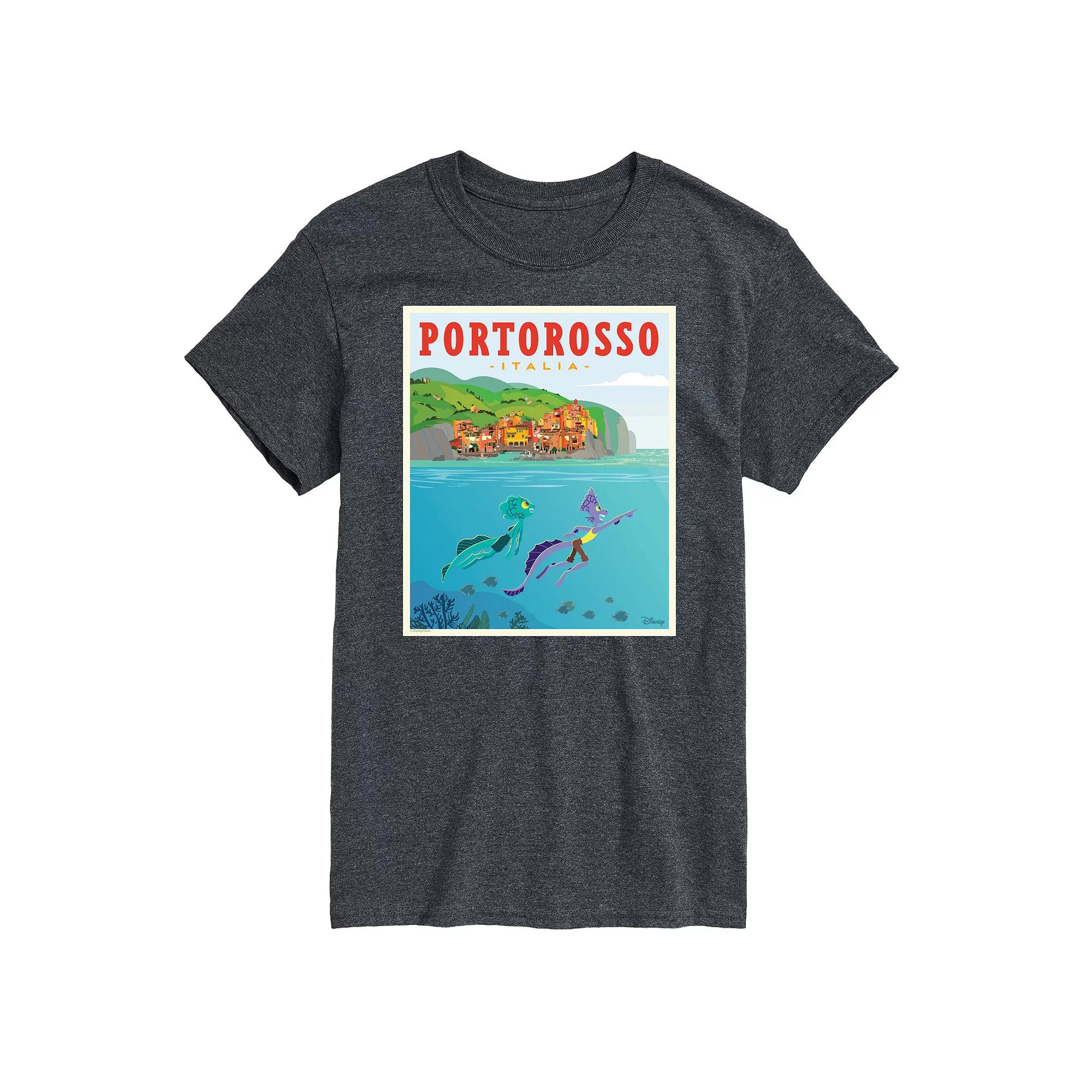 Disney's Luca Men's Portorossa Italy Postcard Graphic Tee,  Product Image