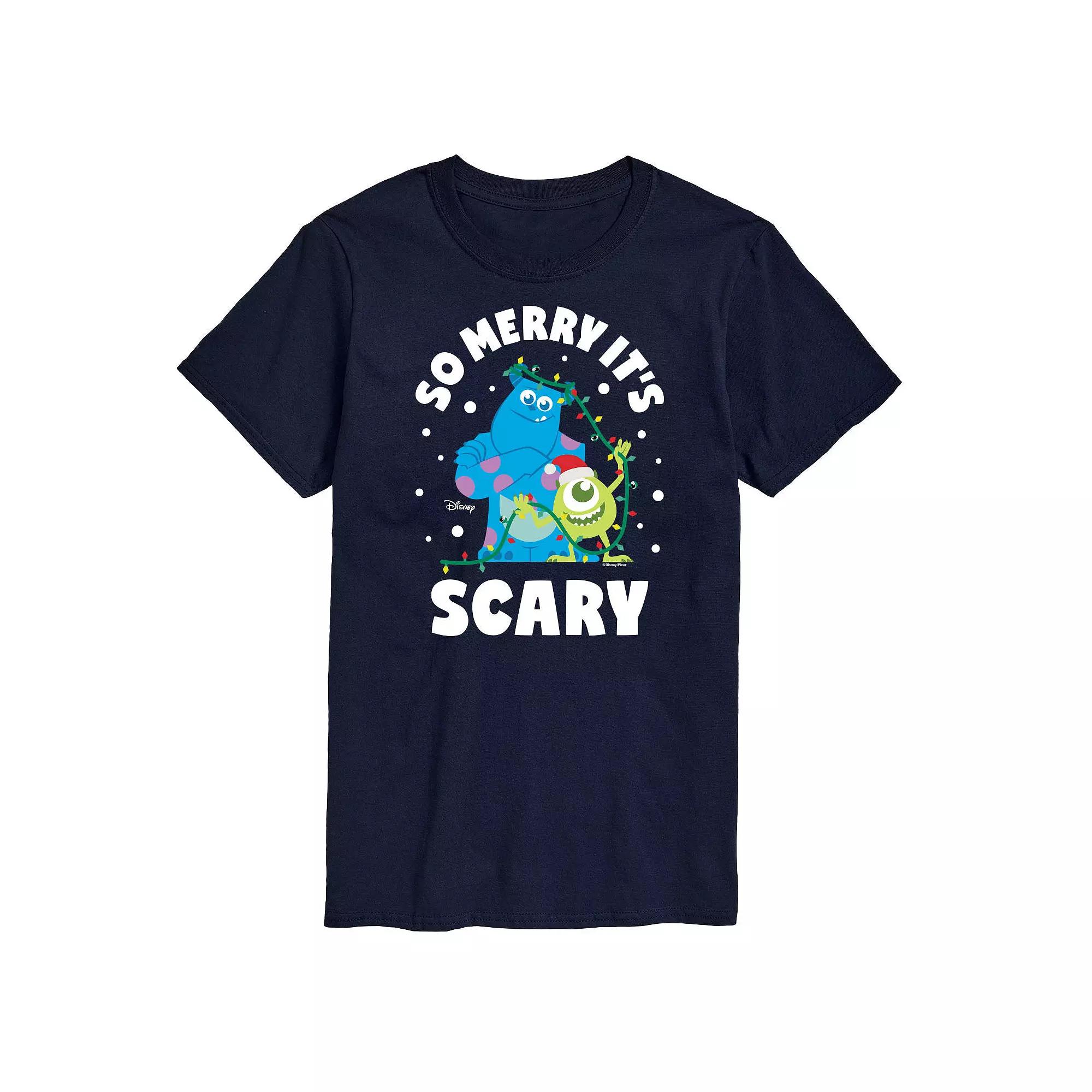 Disney / Pixar's Monsters Inc Big & Tall So Merry It's Scary Graphic Tee, Men's,  Product Image