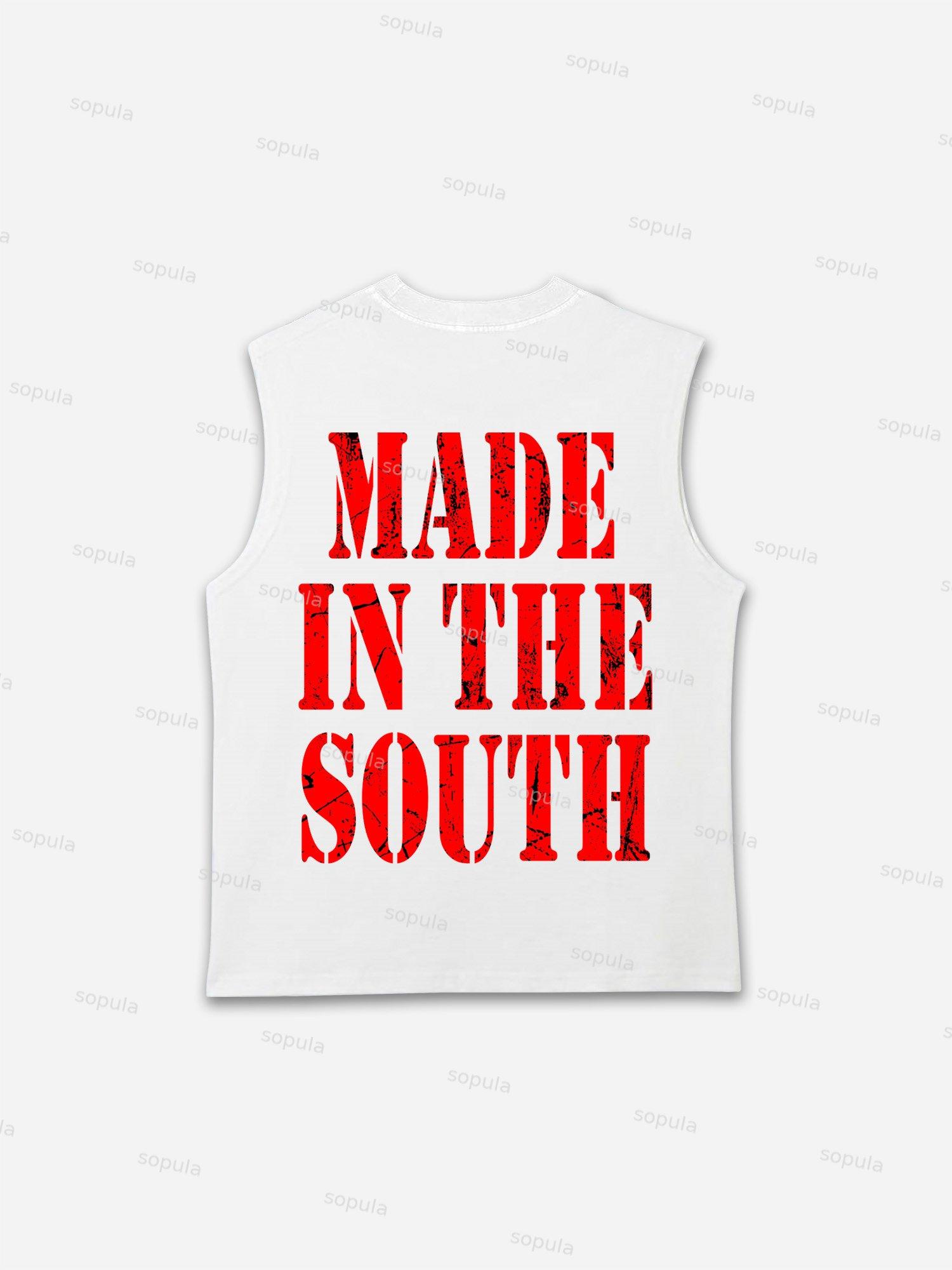 The Mouth with No Droughts Graphic Cotton Men's Sleeveless Shirt Tank Top Product Image