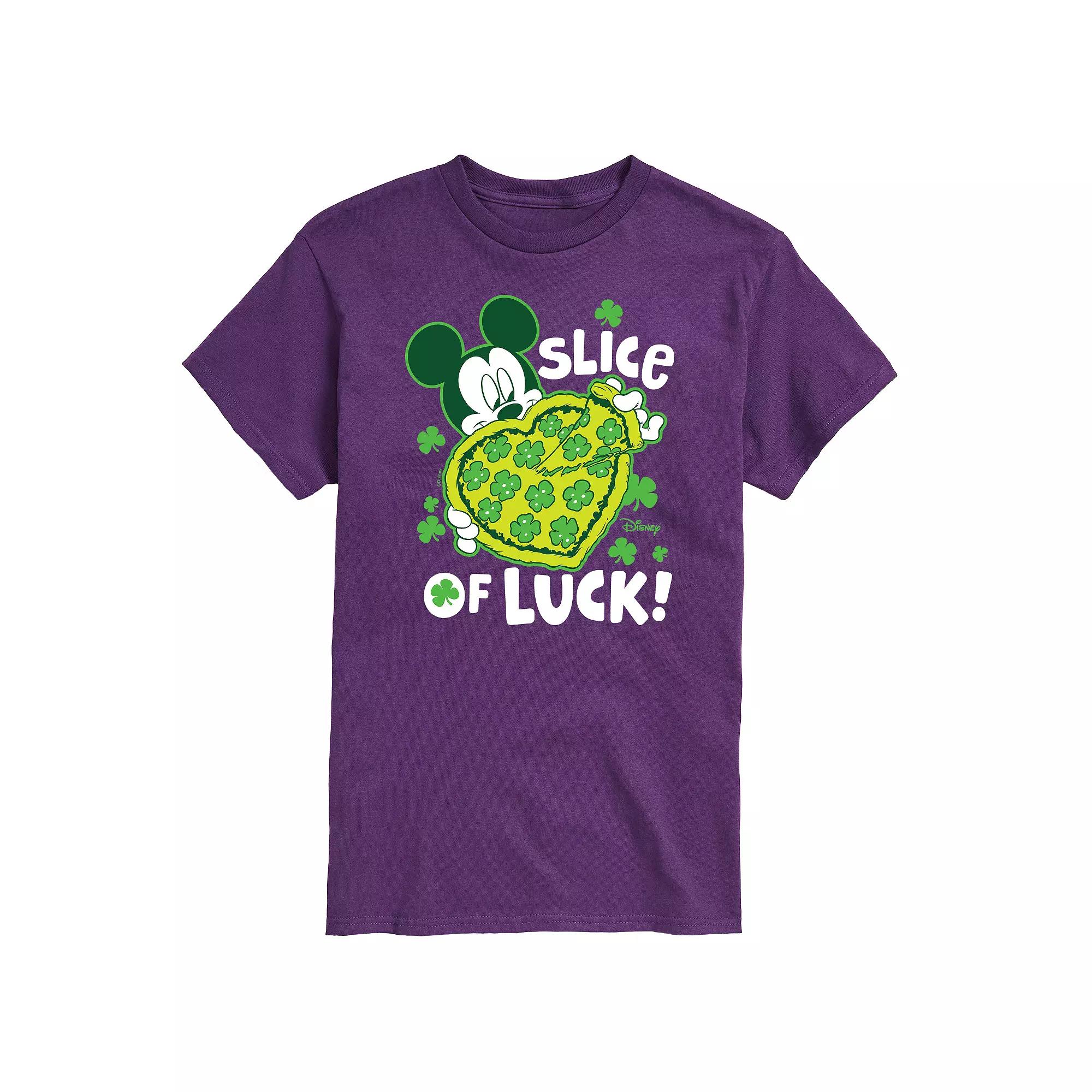Disney's Mickey Mouse Men's Slice Of Luck Graphic Tee,  Product Image