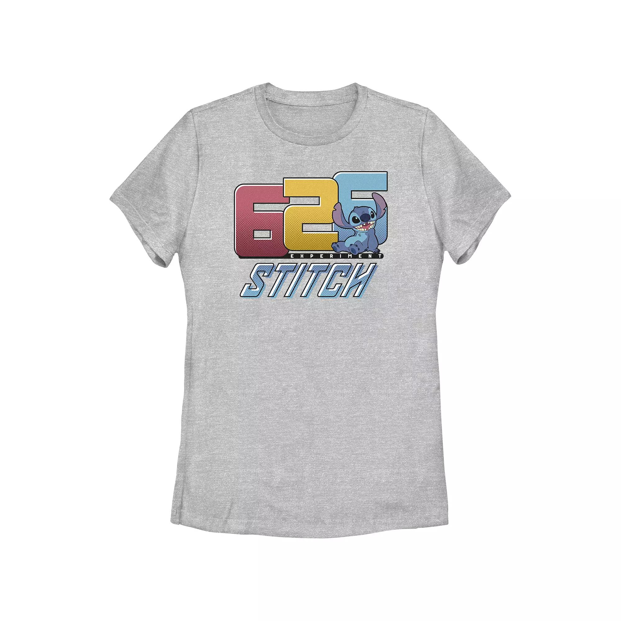 Disneys Lilo & Stitch Womens Experiment 626 Stitch Tee, Girls Athletic Grey Product Image