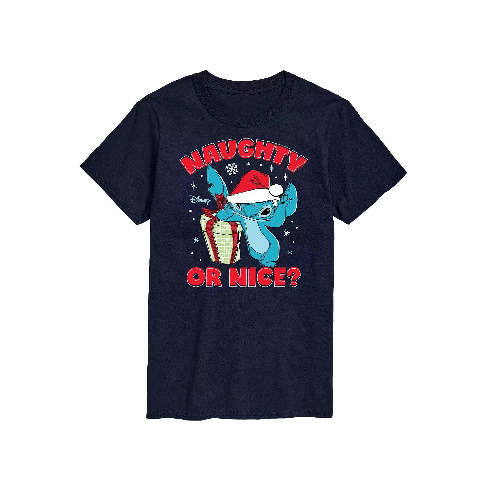 Disney's Lilo & Stitch Men's Naughty Or Nice Graphic Tee,  Product Image