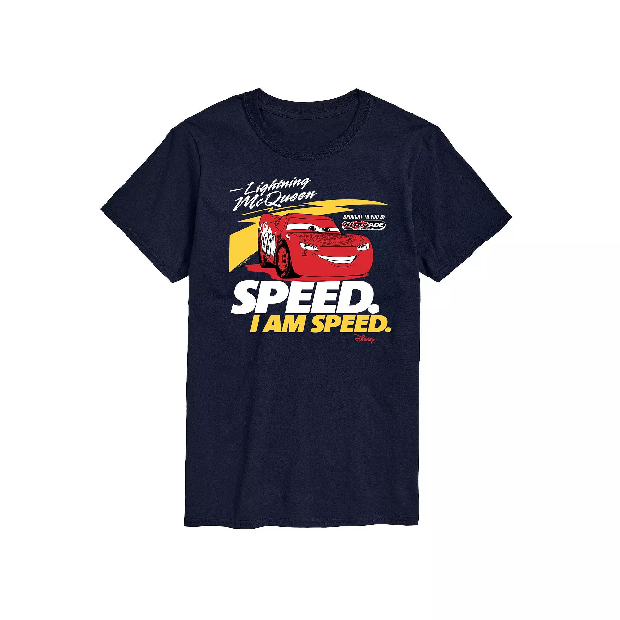 Disney / Pixar's Lightening McQueen Cars Men's Speed I am Speed Graphic Tee,  Product Image