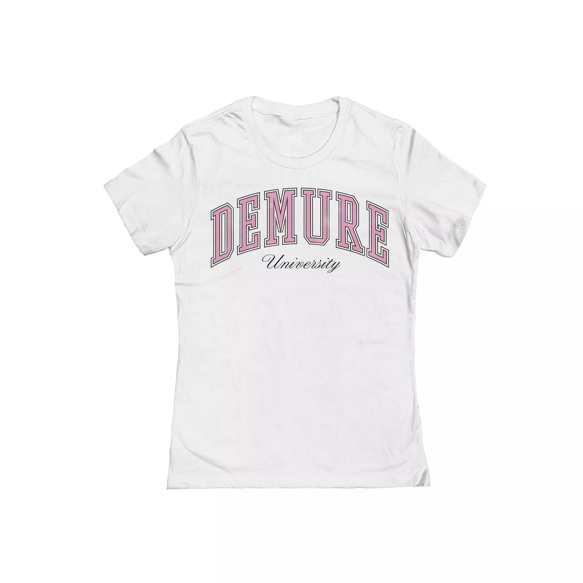 Junior's Grayson Threads The Label Demure University Graphic Tee, Girl's,  Product Image