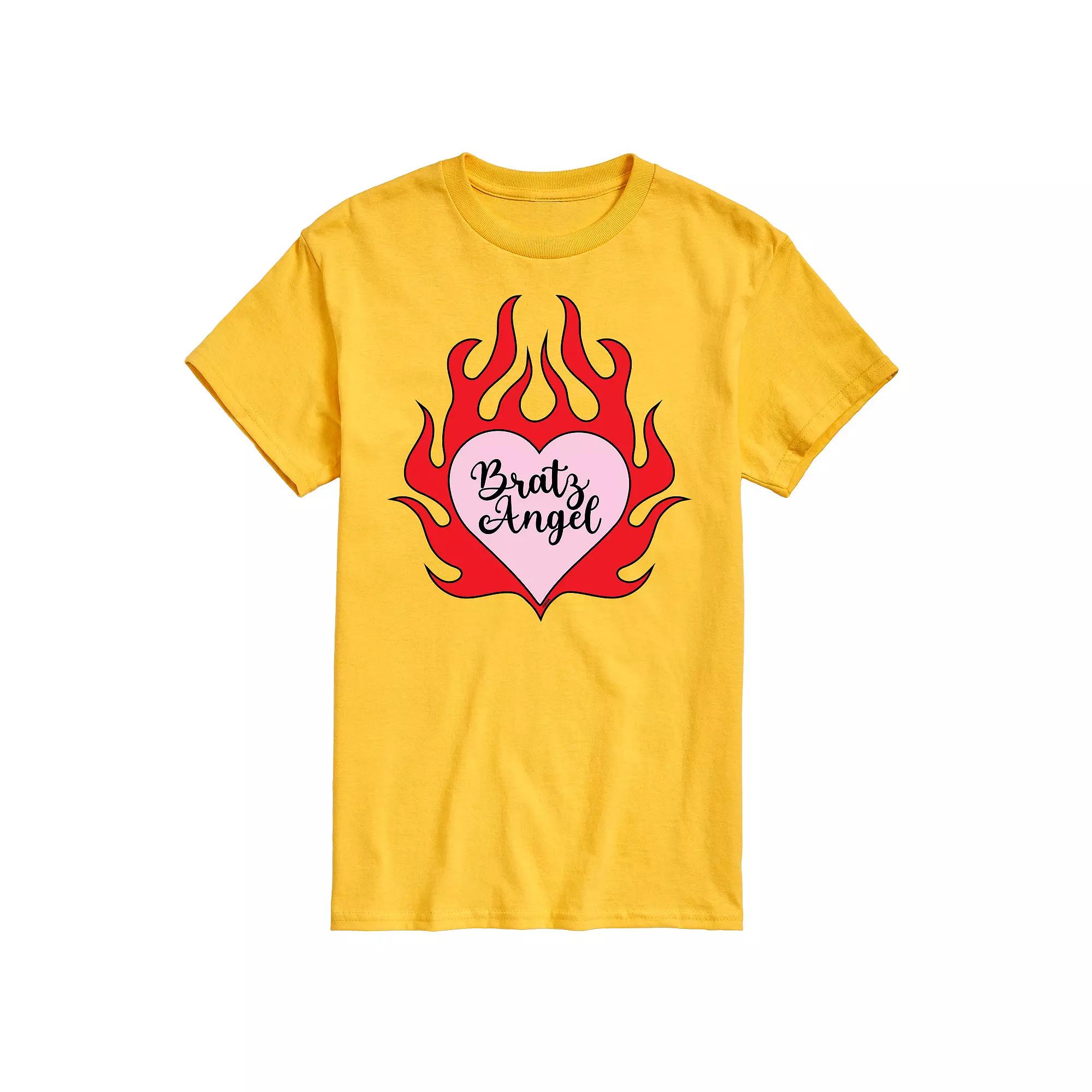 Men's Bratz Angel Flaming Heart Graphic Tee,  Product Image