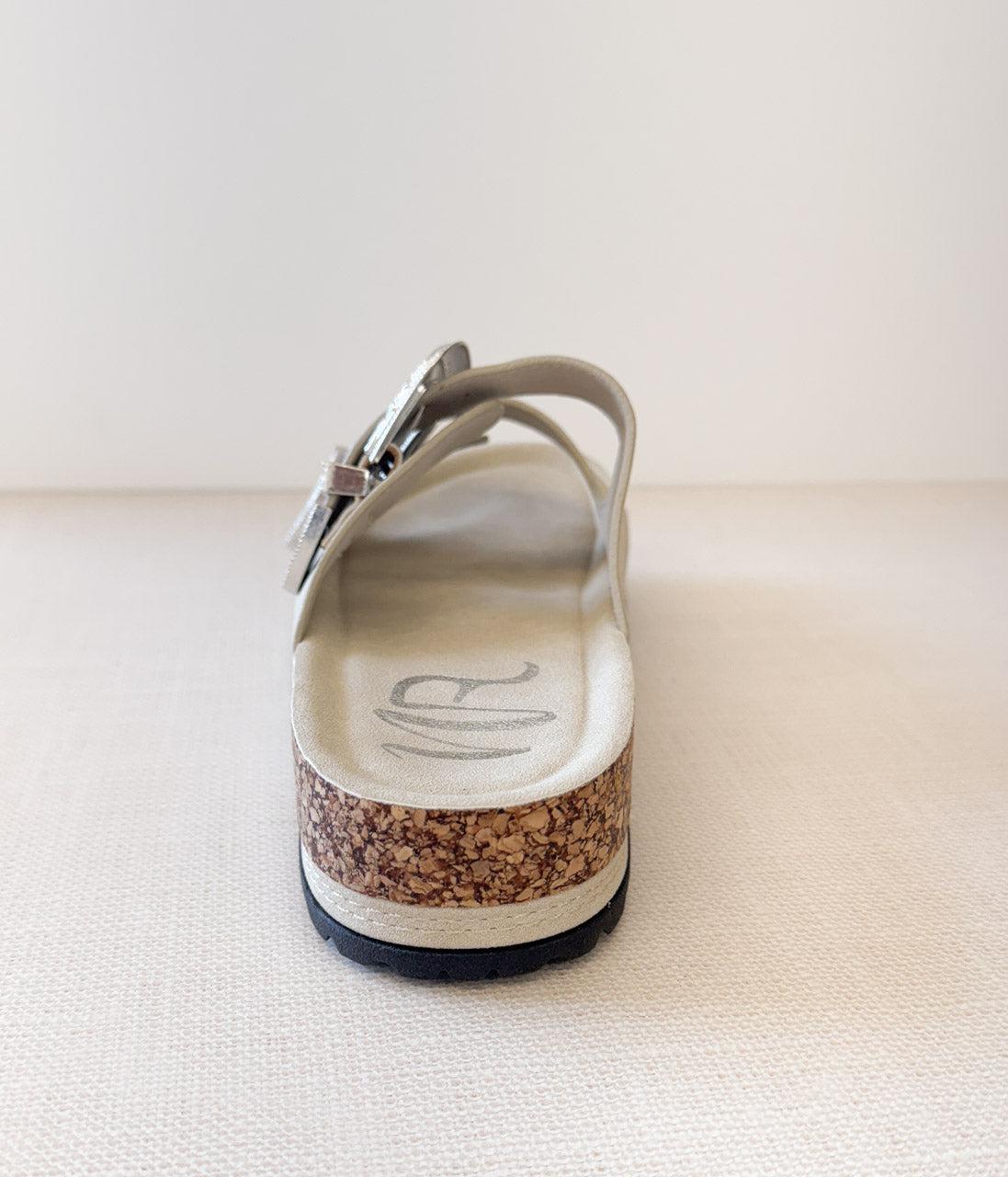 Mickie Western Slides in Cream Product Image