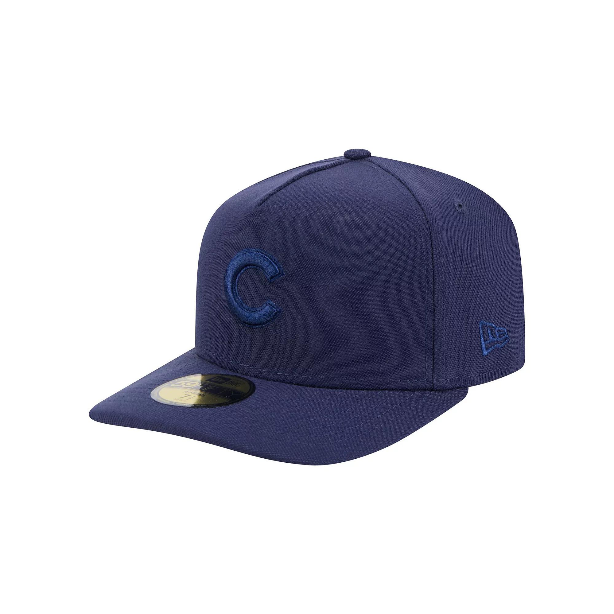 Mens New Era Navy Phoenix Suns Colorpack A-Frame Pinch Front 59FIFTY Fitted Hat Phx Blue Product Image