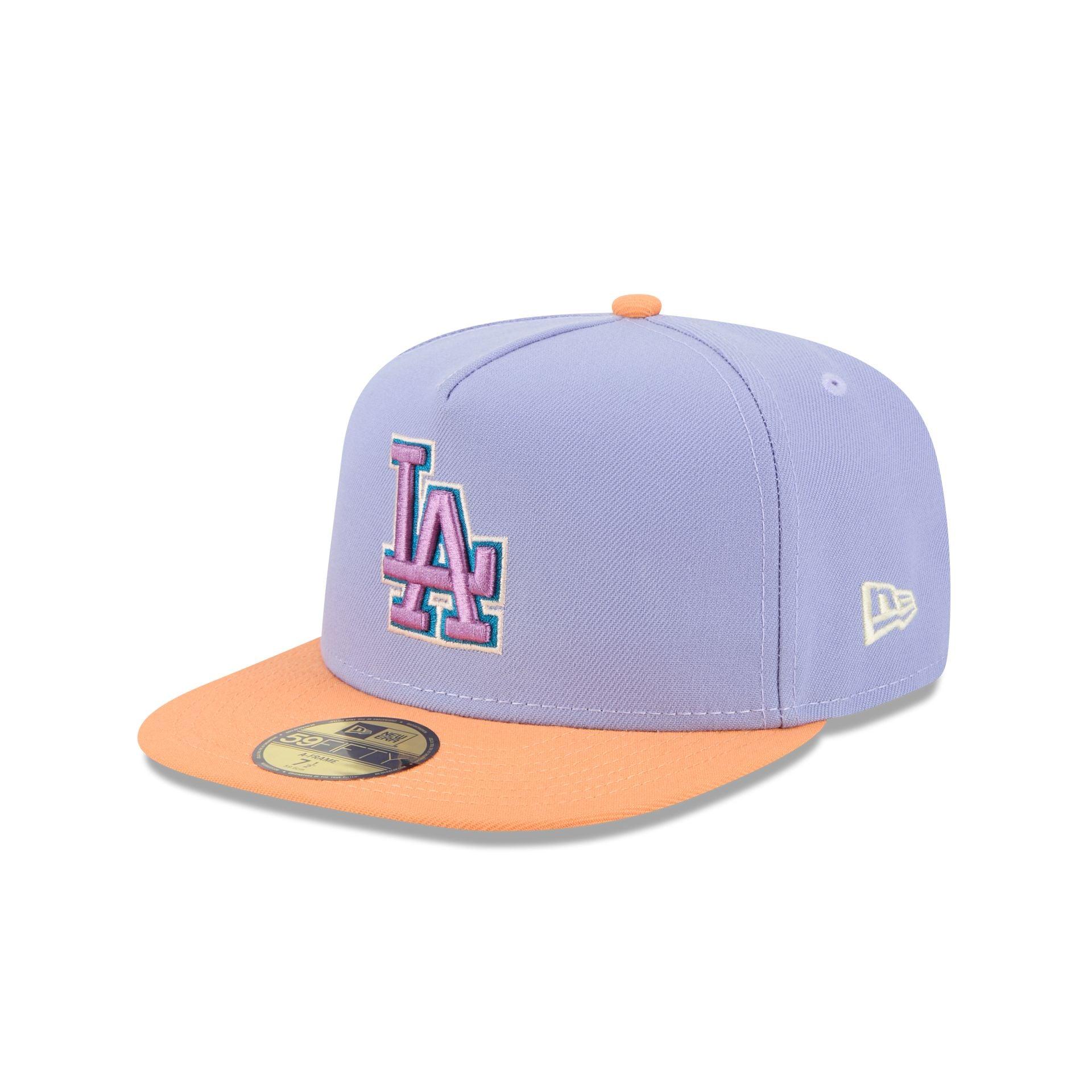 Los Angeles Dodgers Lavender 59FIFTY A-Frame Fitted Hat Male Product Image