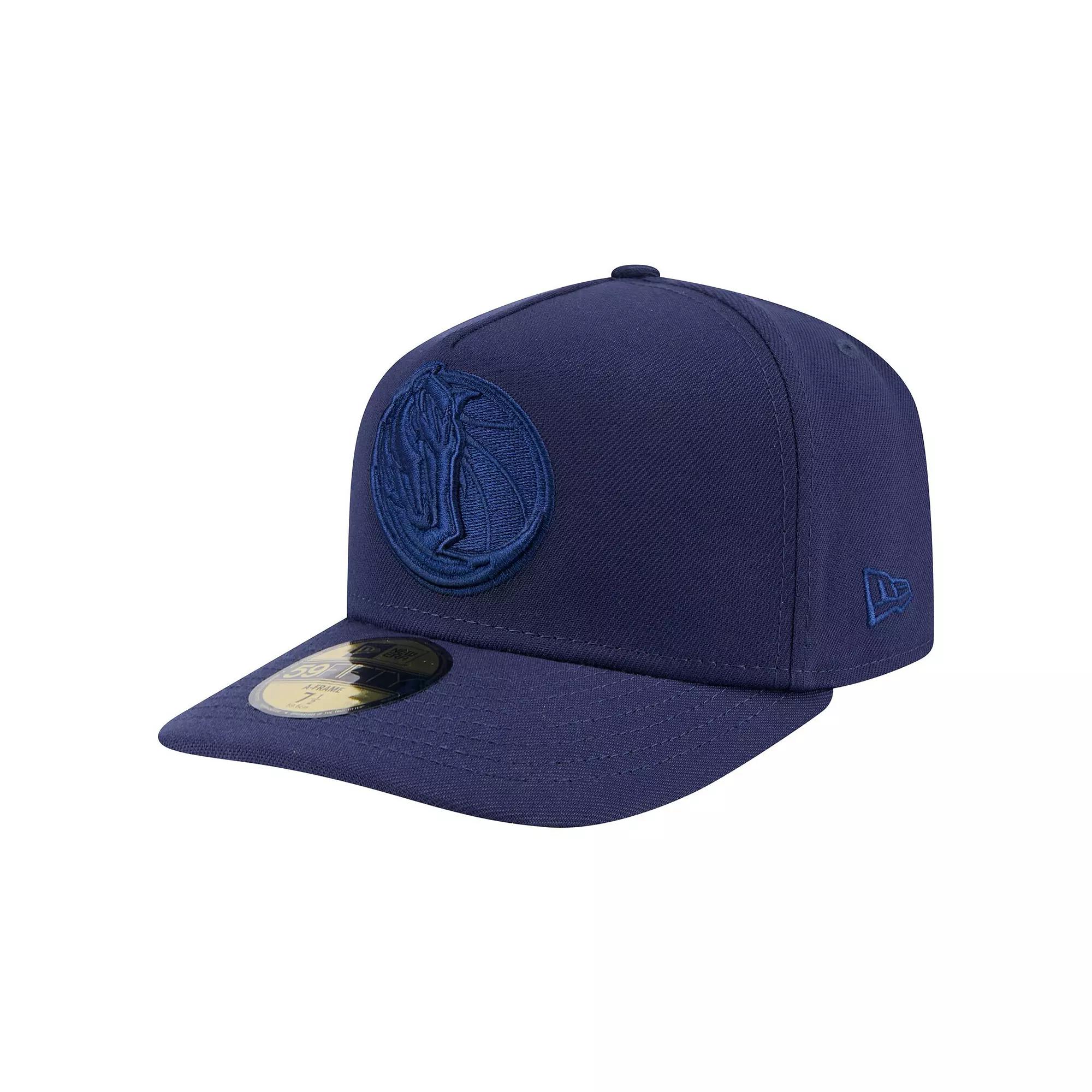 Men's New Era  Navy Dallas Mavericks Colorpack A-Frame Pinch Front 59FIFTY Fitted Hat, Size: 7 1/4, Blue Product Image