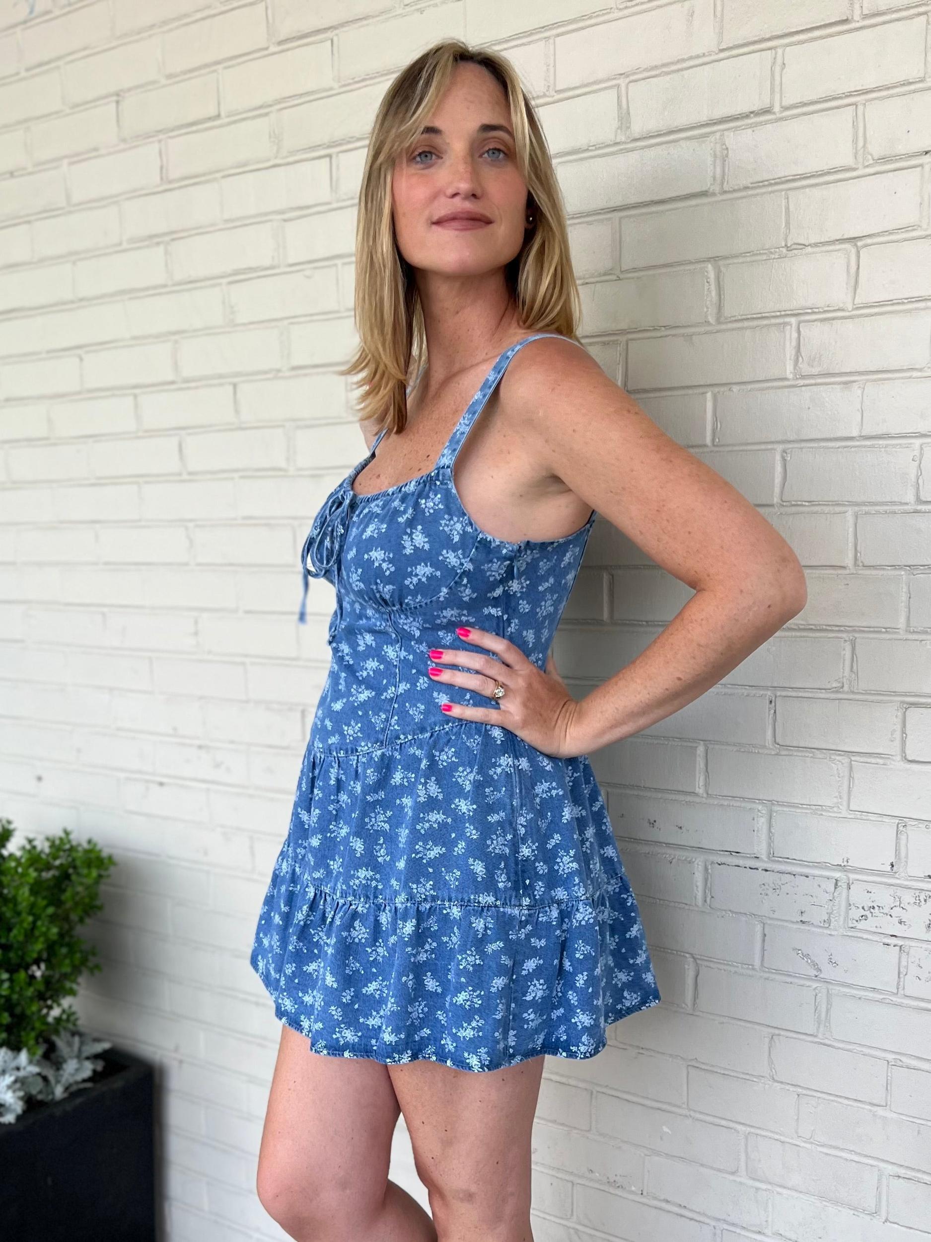 Daisy Denim Mini Dress Product Image