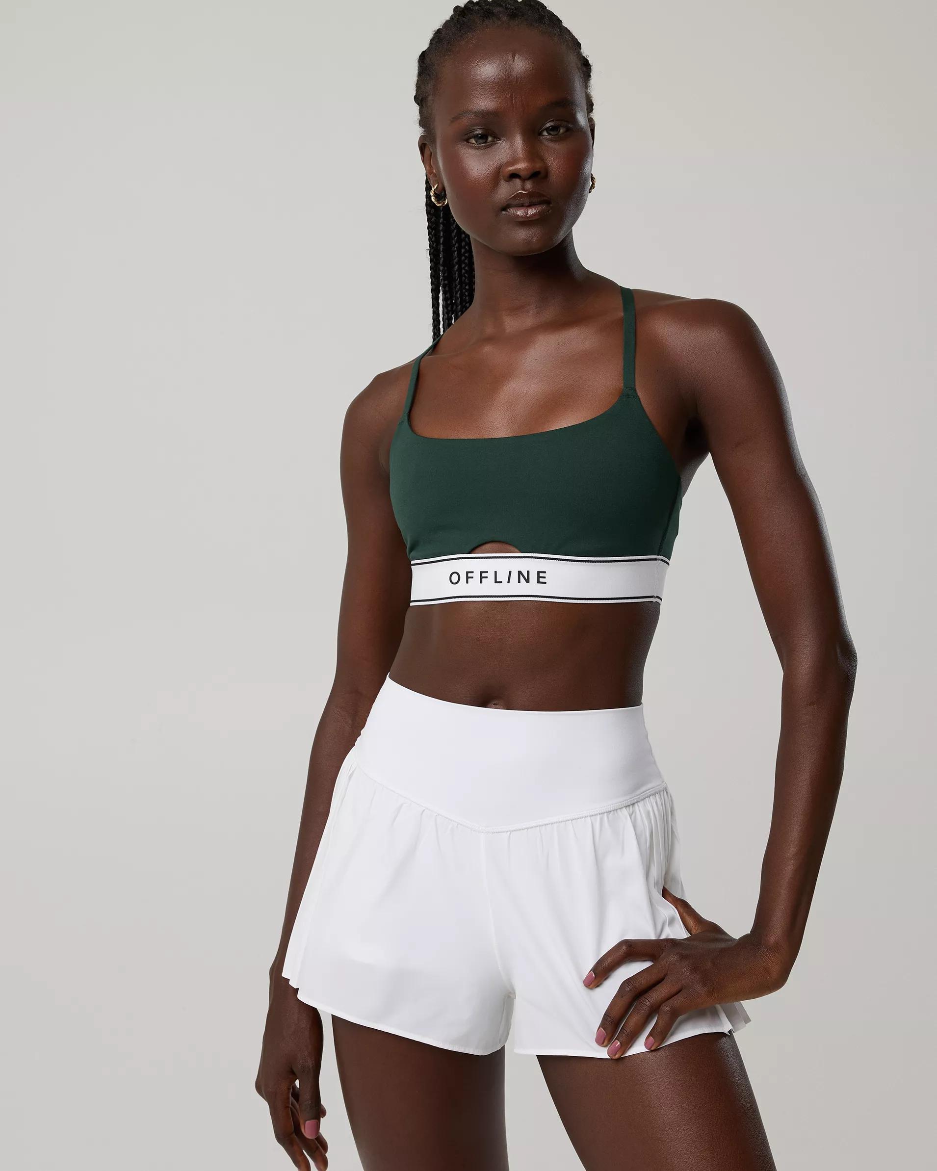 OFFLINE By Aerie The Hugger Logo Elastic Sports Bra Product Image