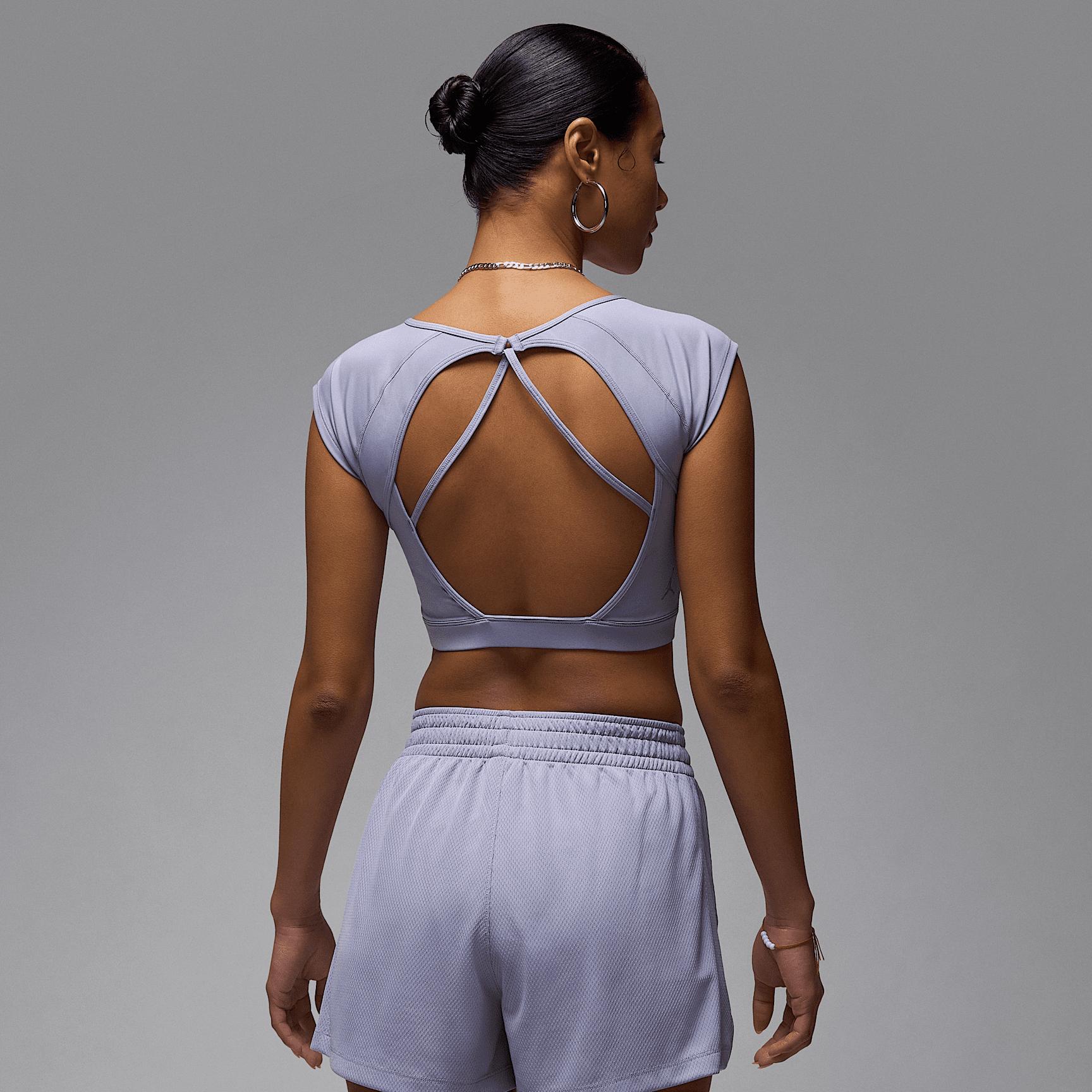 Womens Jordan Sport Short-Sleeve Knit Crop Top | HJ0070-519 Product Image
