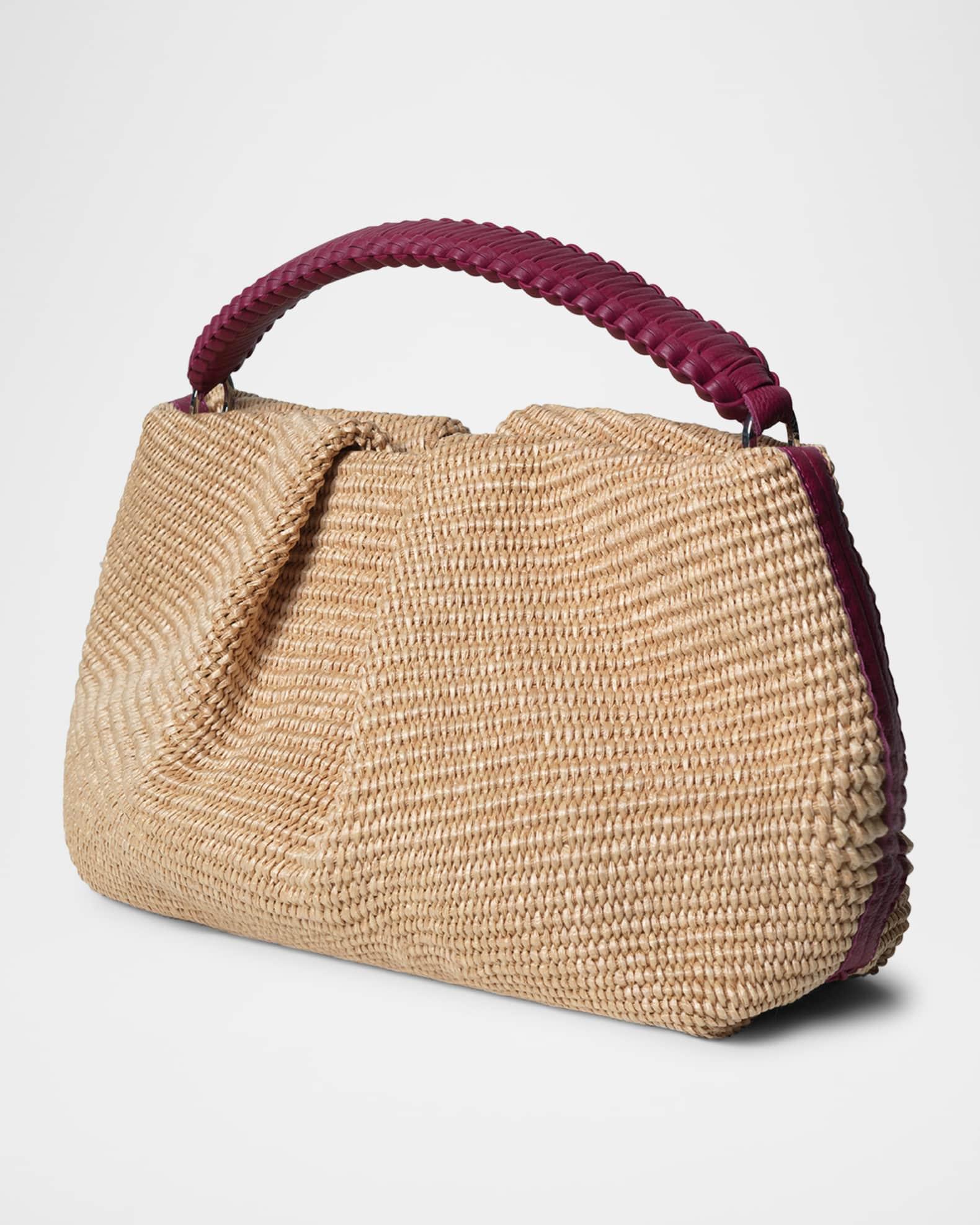 Maxi Pleated Woven Clutch Bag Product Image