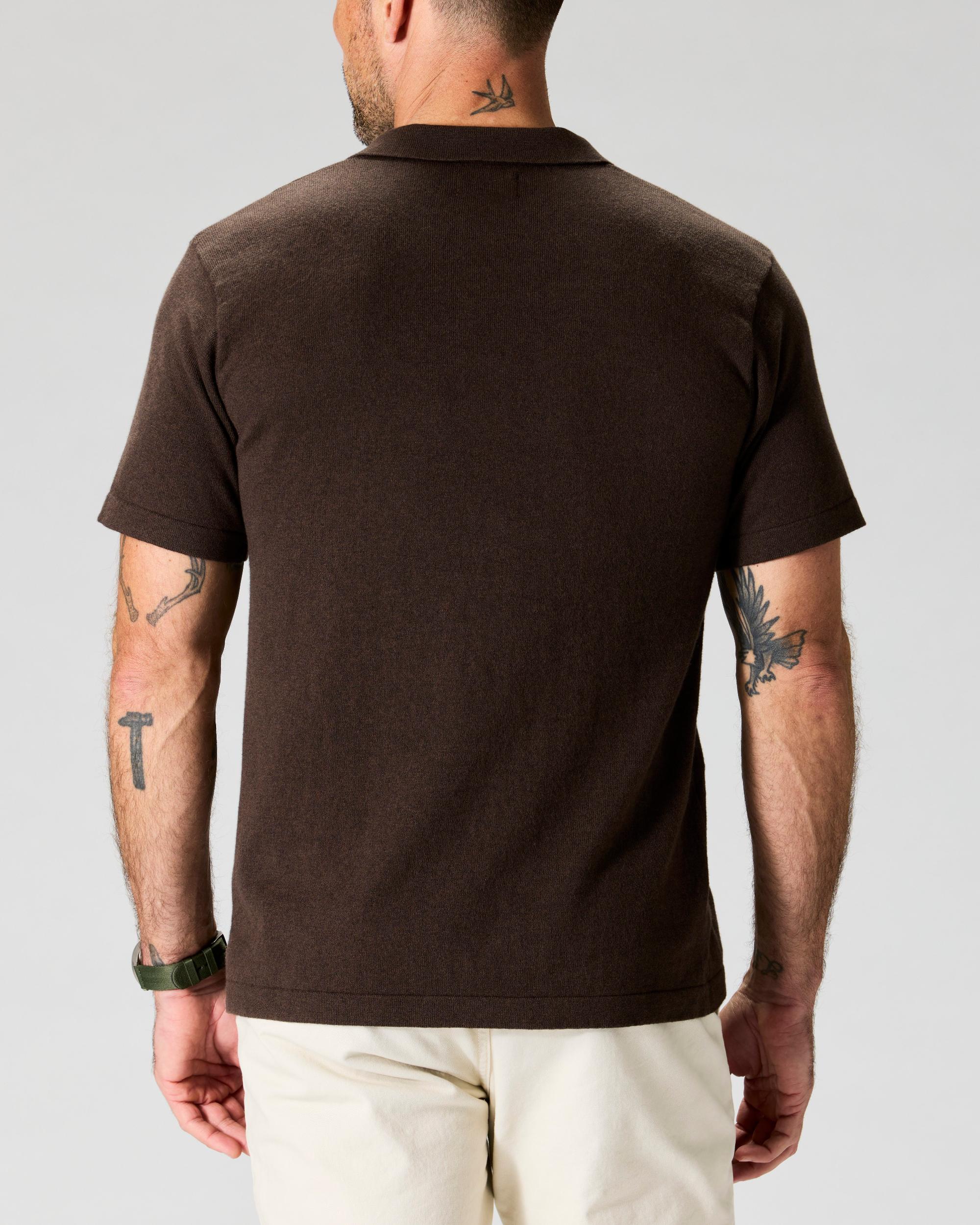 Fine Ribbed Cotton Cashmere Polo Shirt Product Image