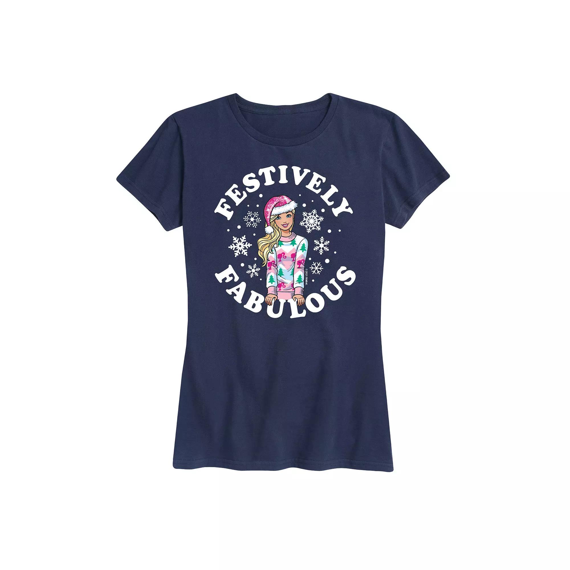 Women's Barbie® Festively Fabulous Graphic Tee, Girl's,  Product Image