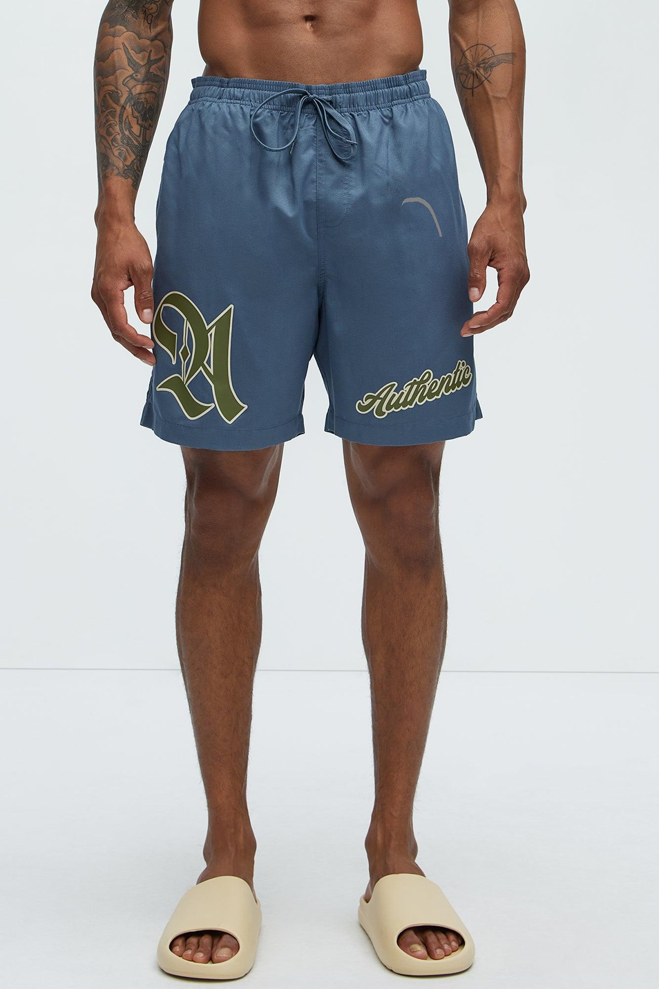 Authentic Lifestyle Swim Mid Trunk - Grey Product Image