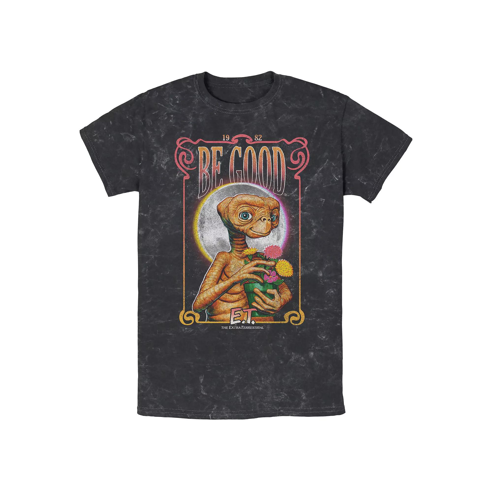 Men's E.T. The Extraterrestrial Be Good Mineral Wash Graphic Tee,  Product Image