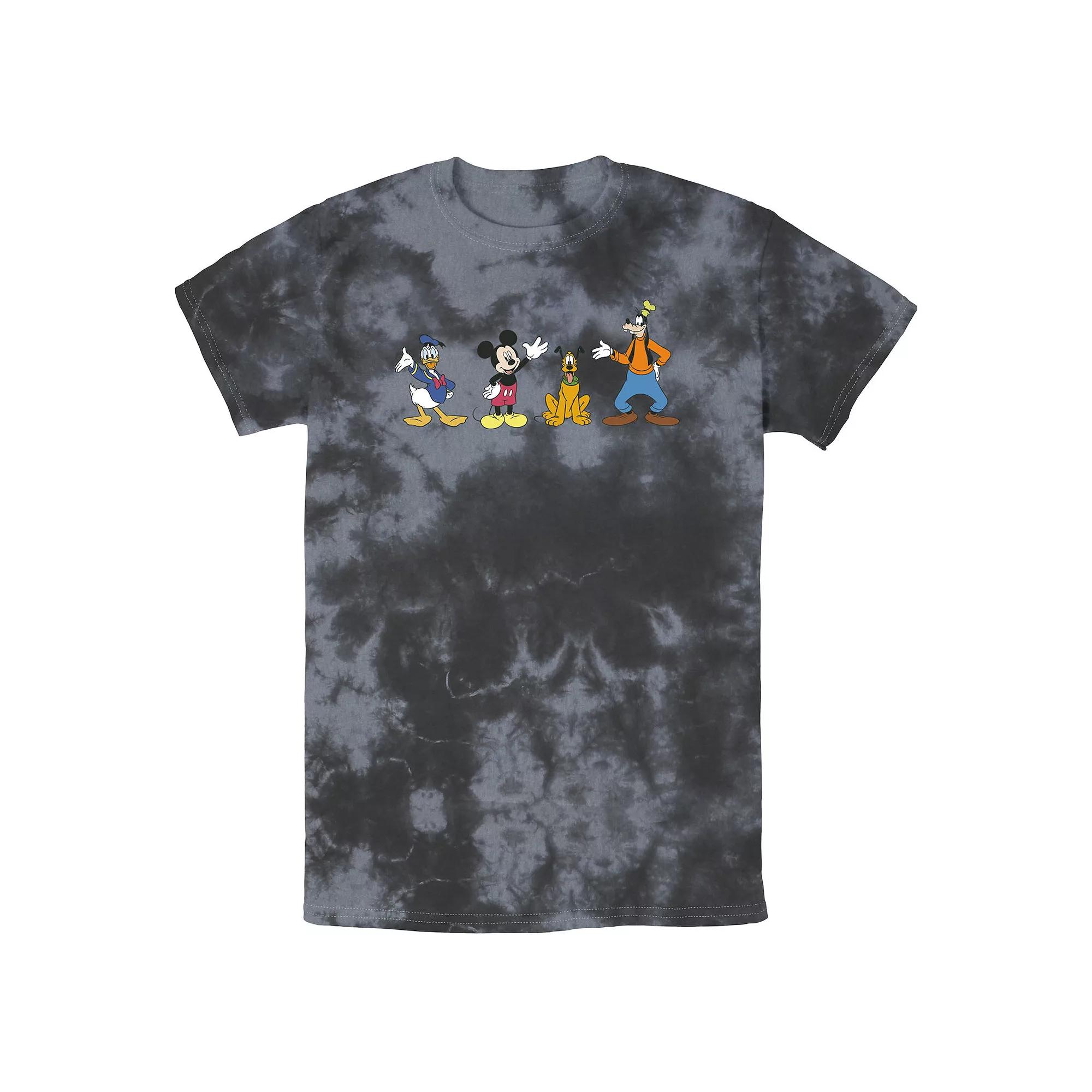 Disney's Mickey Mouse & Friends Men's Line Up Waving Hello Wash Tee,  Product Image