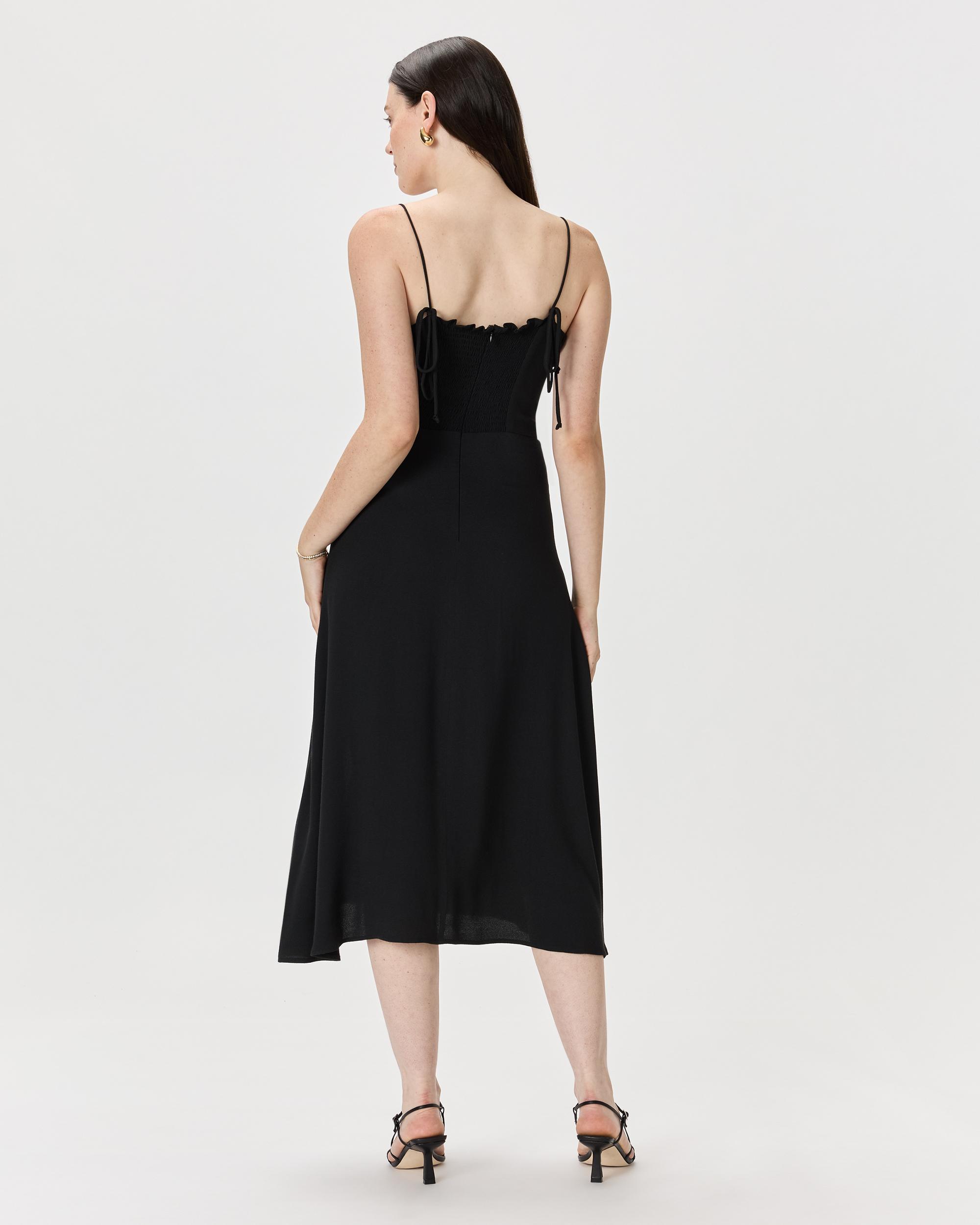 Quince | Women's Lightweight Crepe Sweetheart Midi Dress Viscose Product Image