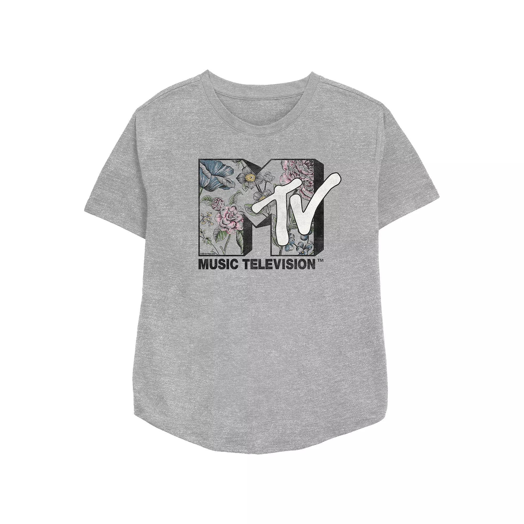 Women's MTV Botanical Logo Relaxed Fit Graphic Tee, Girl's,  Product Image