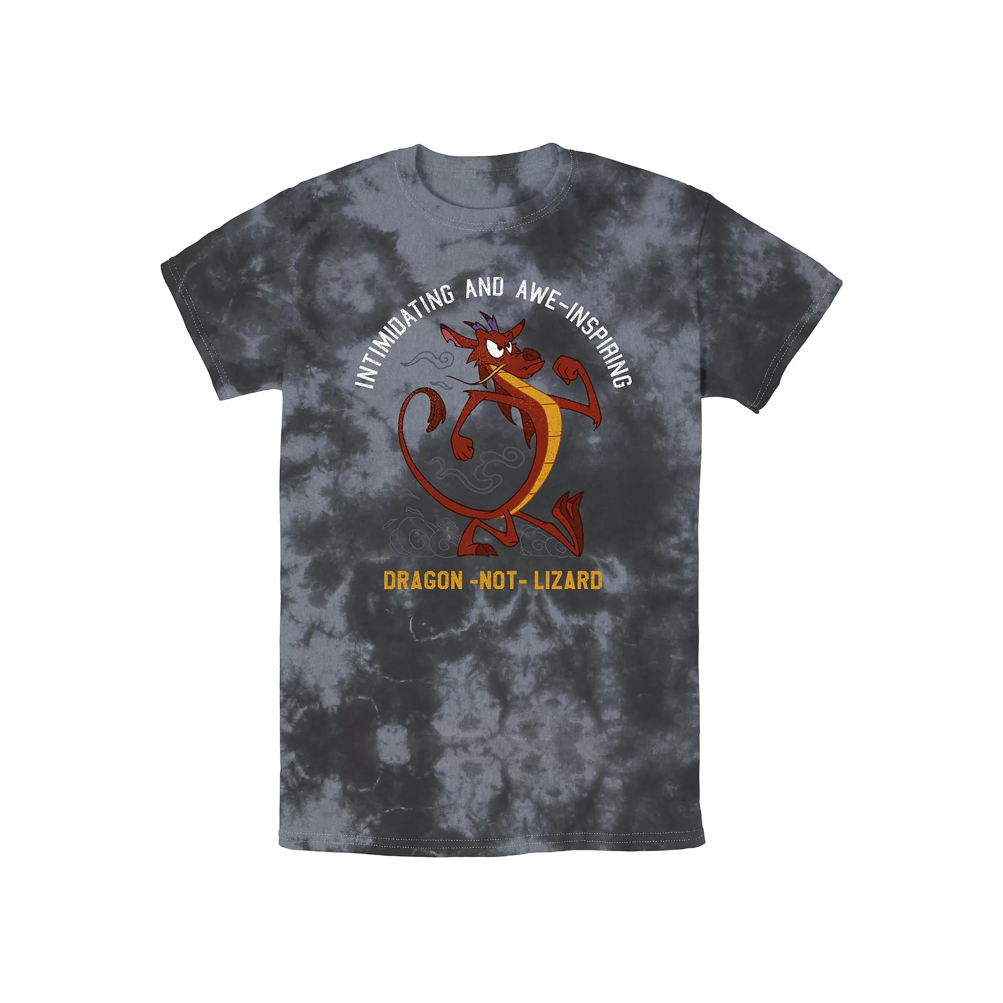 Men's Disney Mulan Mushu Dragon Not Lizard Portrait Bomabrd Wash Tee,  Product Image