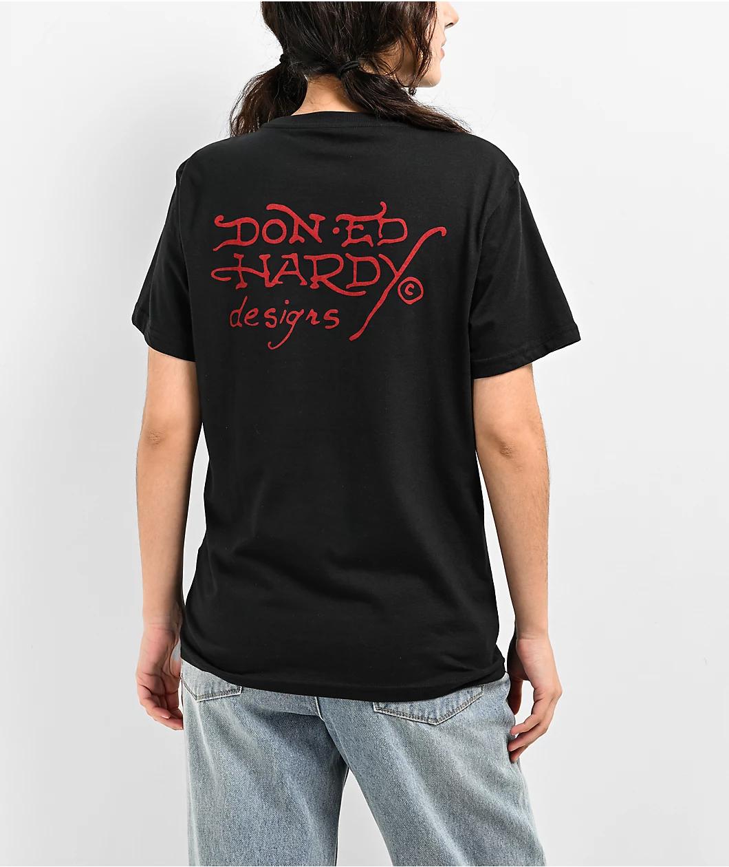 Ed Hardy Love Skull Black T-Shirt Product Image